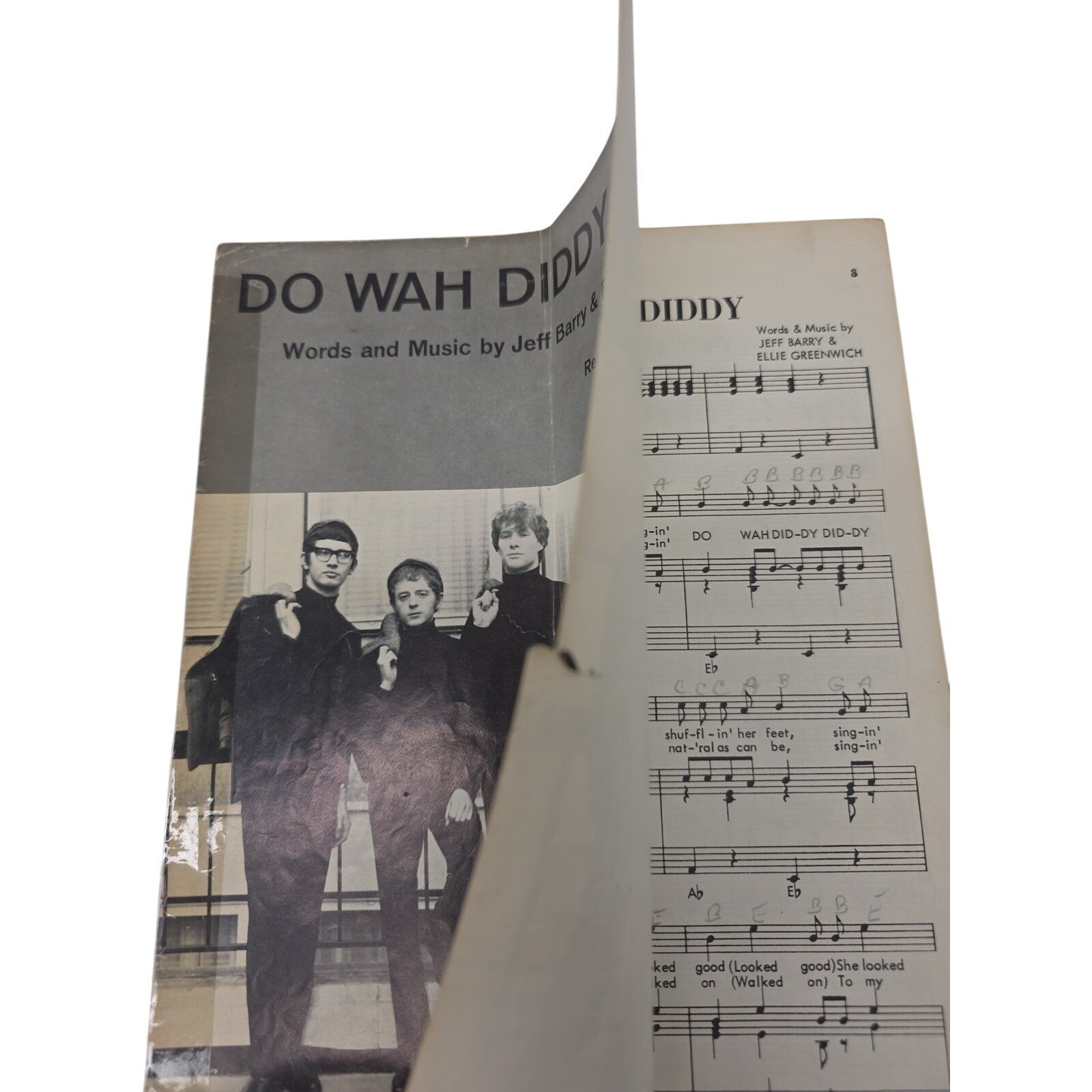 Manfred Mann Do Wah Diddy Diddy Sheet Music 1963 by Jeff Barry & Ellie Greenwich