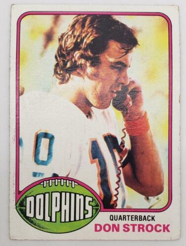 1976 Topps Chewing Gum Football Cards Miami Dolphins