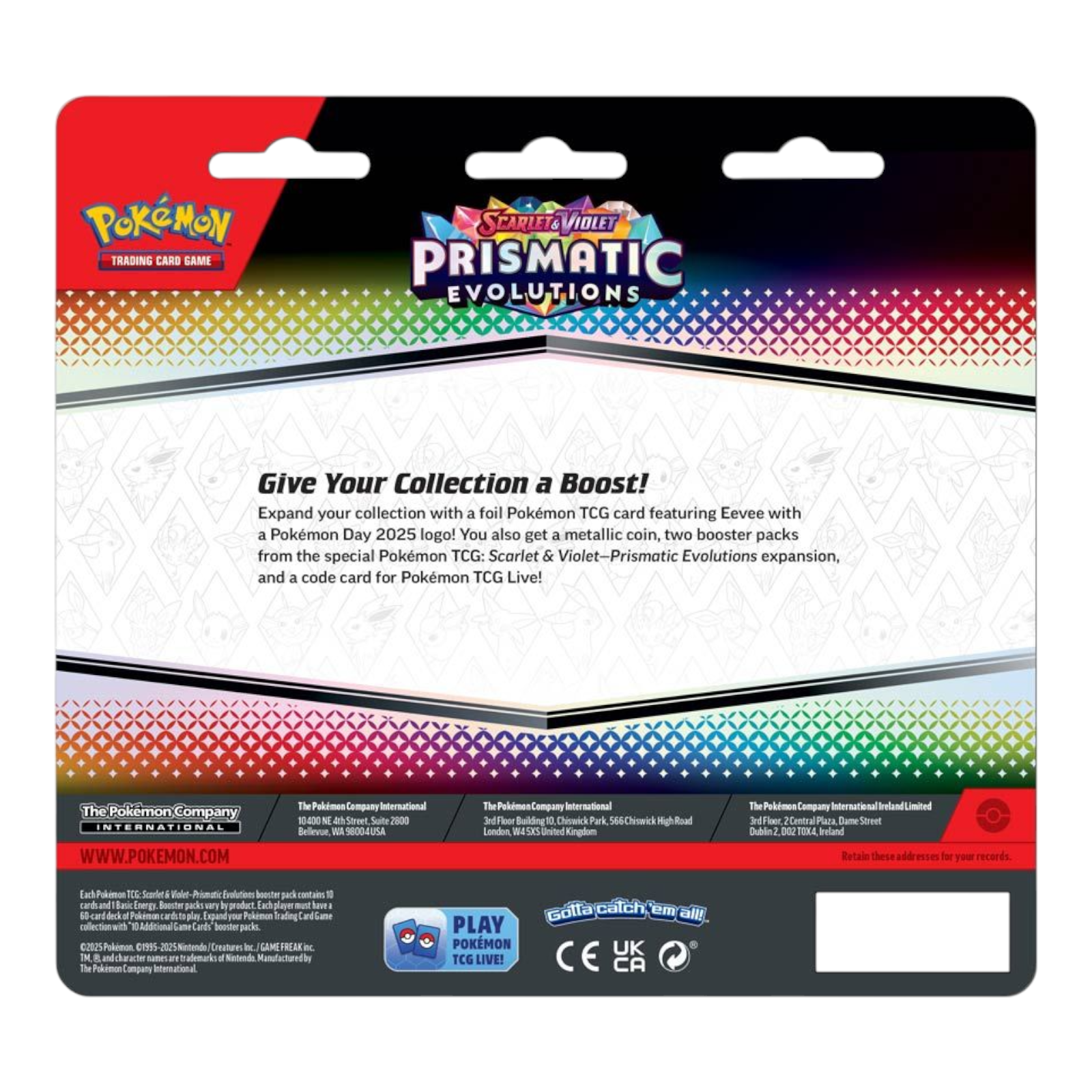 Pokémon TCG Scarlet & Violet Prismatic Evolutions 2 Booster Blister Pack