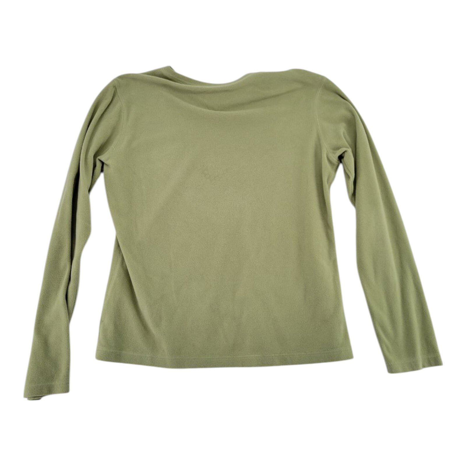 Columbia Womens Green Fleece Pullover Long Sleeve Top Size M