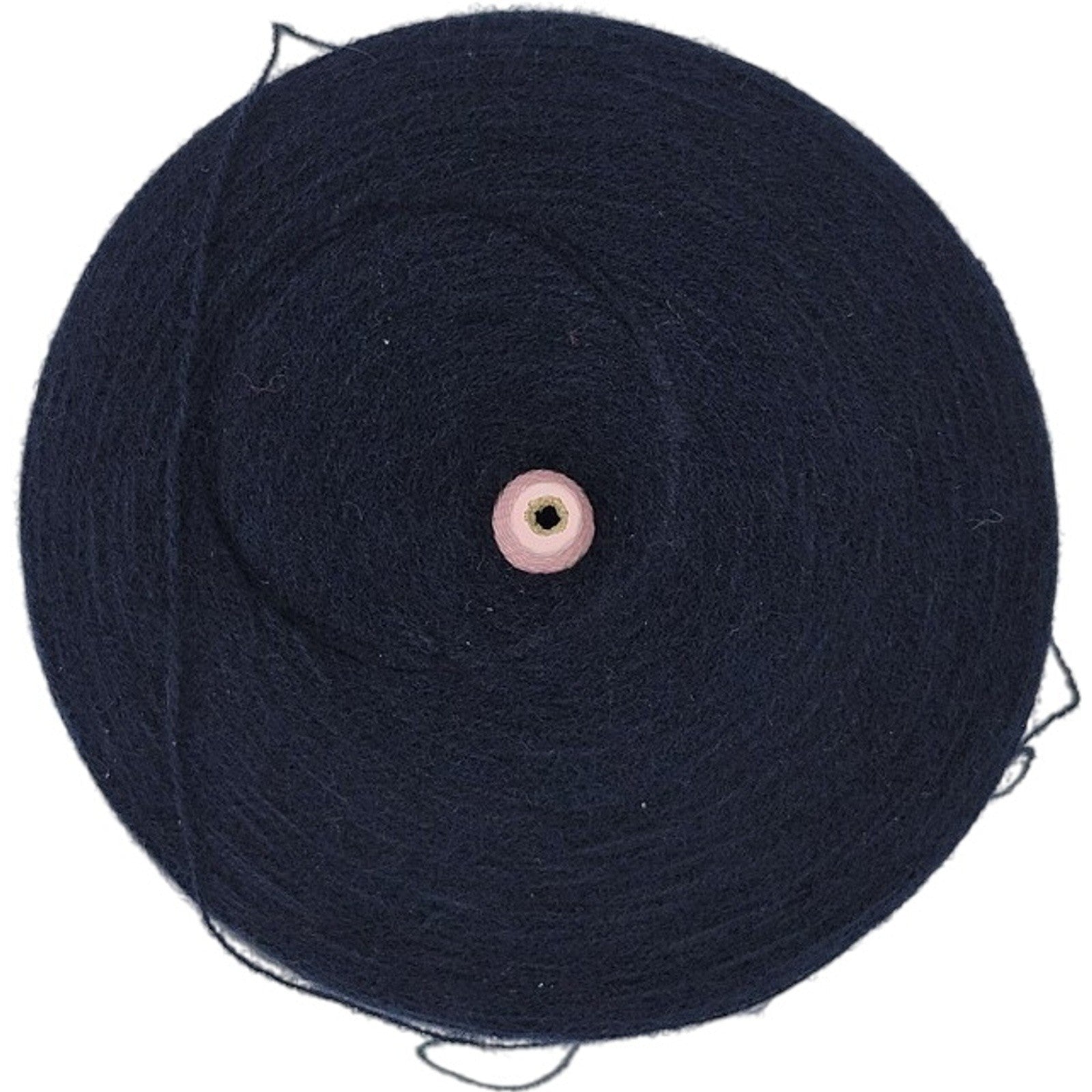 Vintage Templon 2/24 Navy Blue Wool Blend Yarn Cone 70/30 O/W Lot S-08965