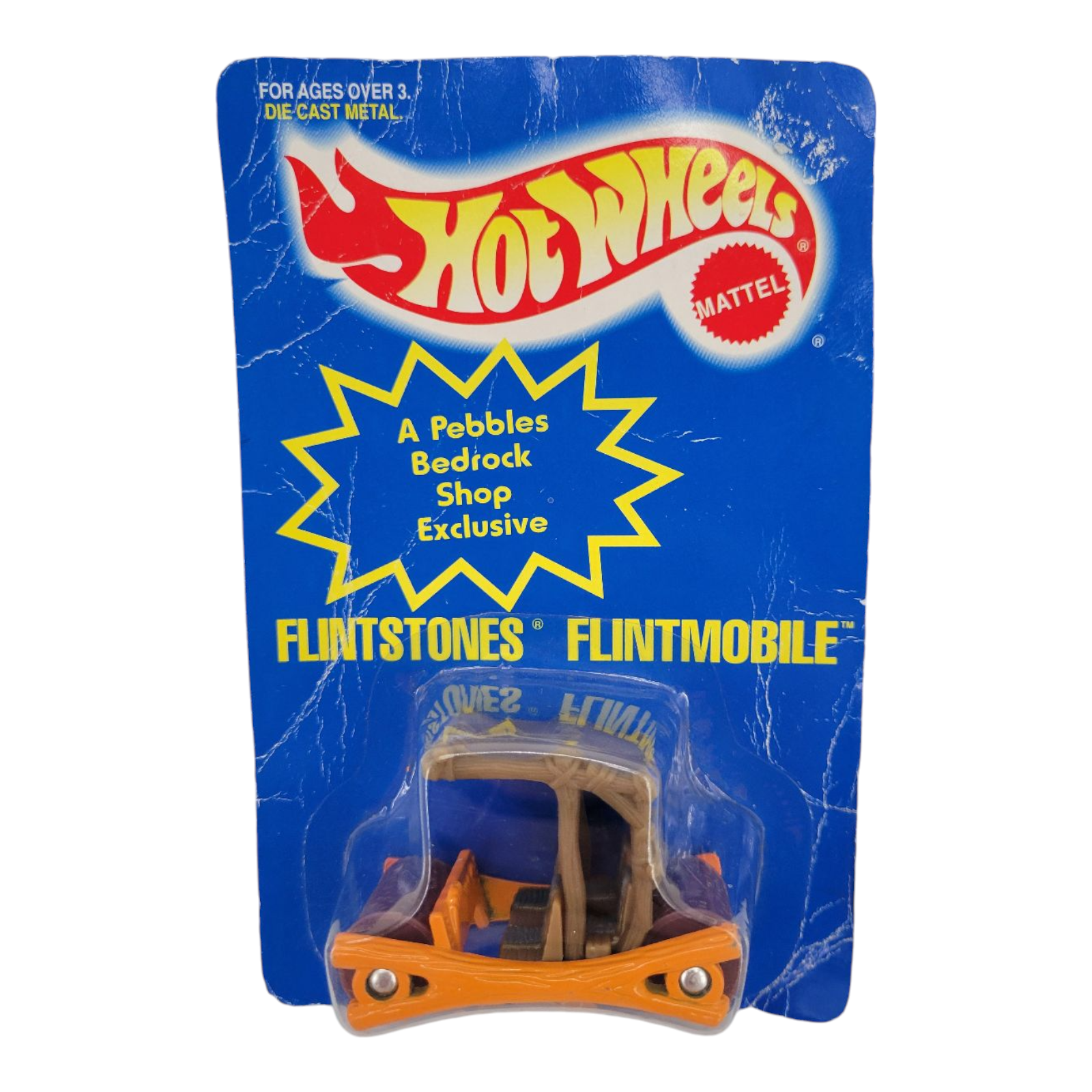 Hot Wheels Flintstones Flintmobile 1994 Pebbles Bedrock Shop Color Changing Car