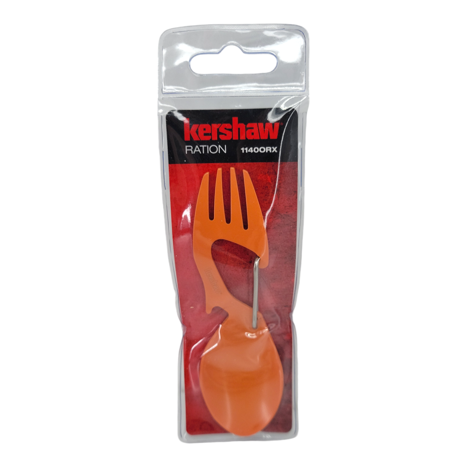 Kershaw Ration Eating Tool Orange Fork Spoon Spork Camping Travel Multi-Tool