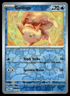 Pokemon 2023 Scarlet & Violet 151 Goldeen Reverse Holo Common #118 Near Mint