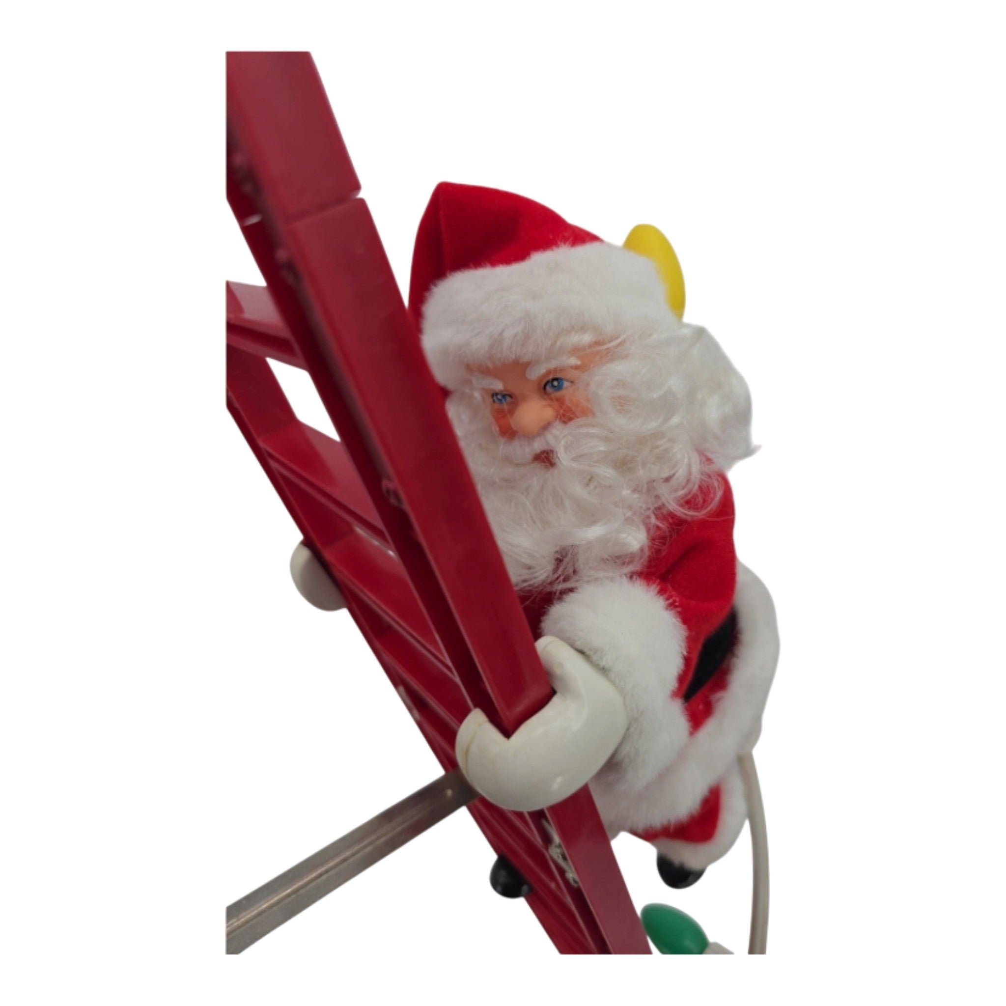 Mr. Christmas Stepping Santa Animated Climbing Ladder with Sleigh & Lights Music