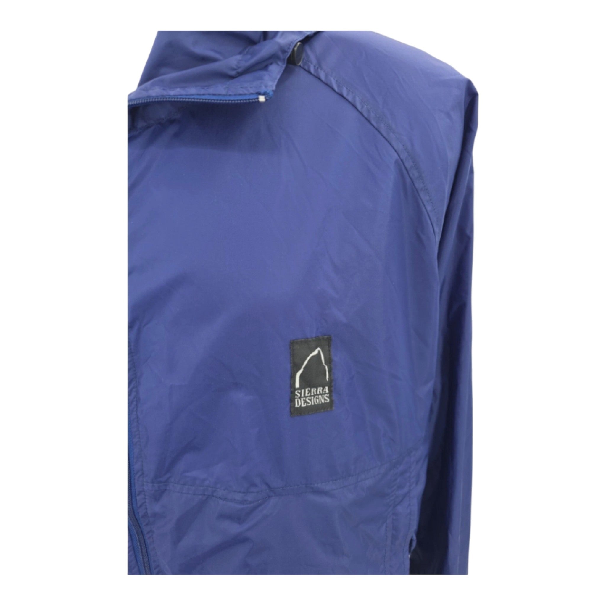 Sierra Designs Blue Nylon Hooded Zippered Golf Rain Jacket Size XXL