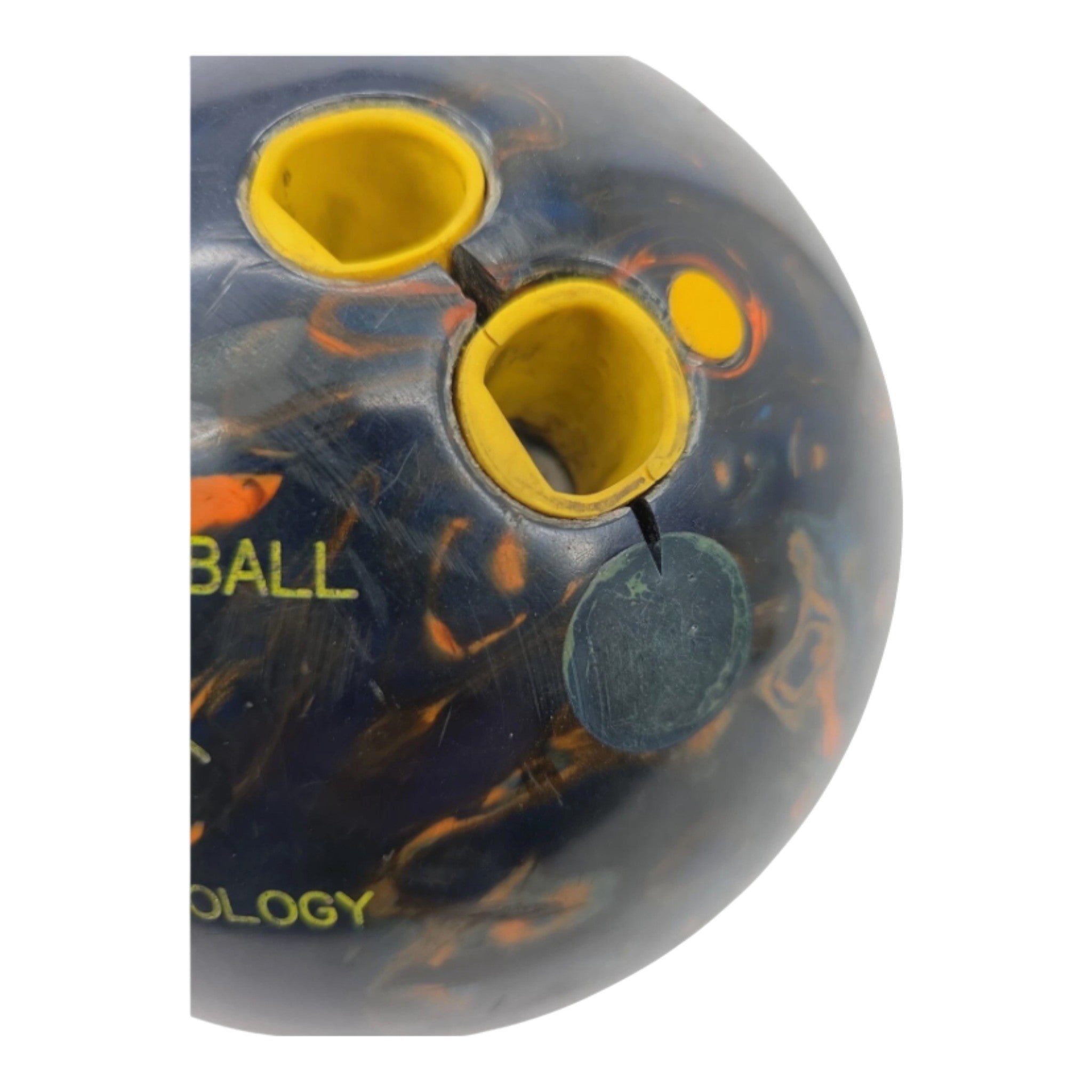 Storm Eraser PBT Power Ball Technology Bowling Ball Blue Orange Swirl Made in US
