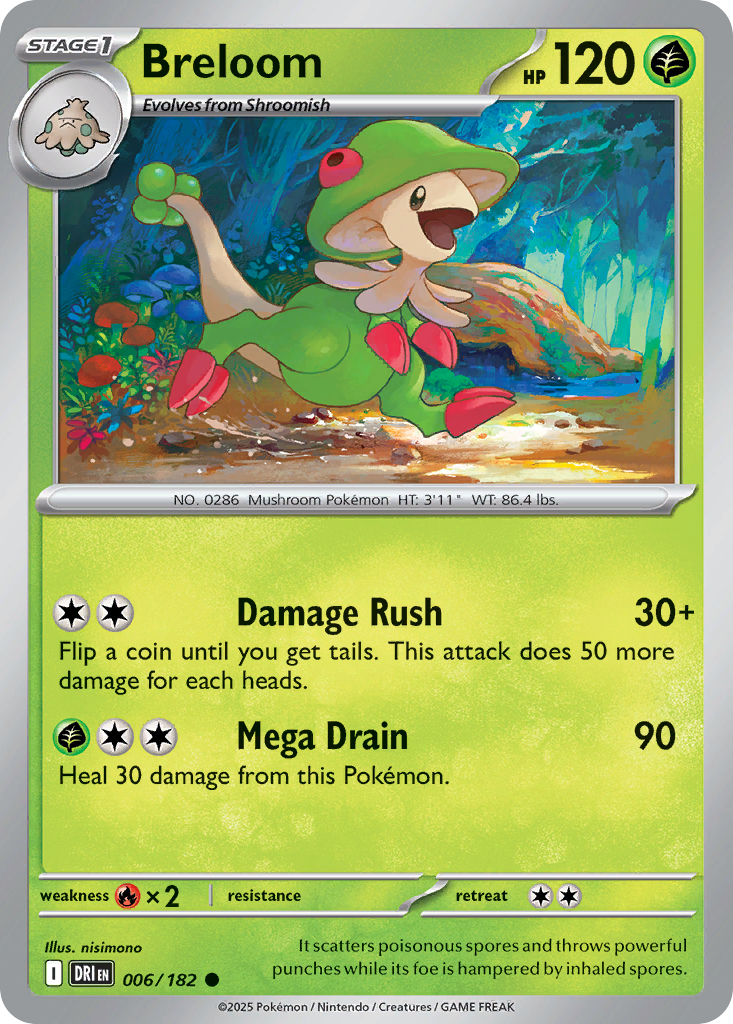Breloom 6/182 Destined Rivals