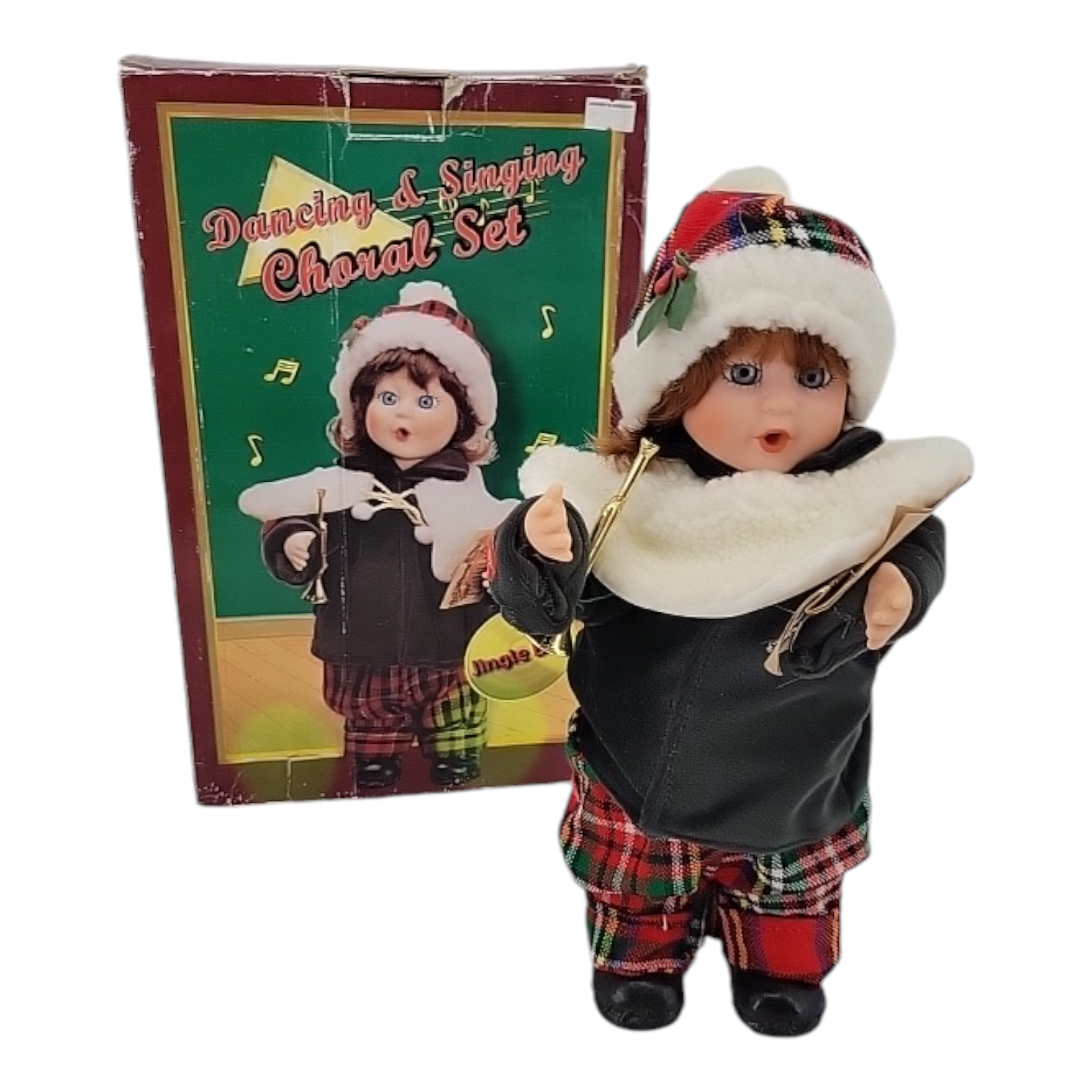 Holiday Time Dancing and Singing Choral Set Vintage Animated Doll For Parts