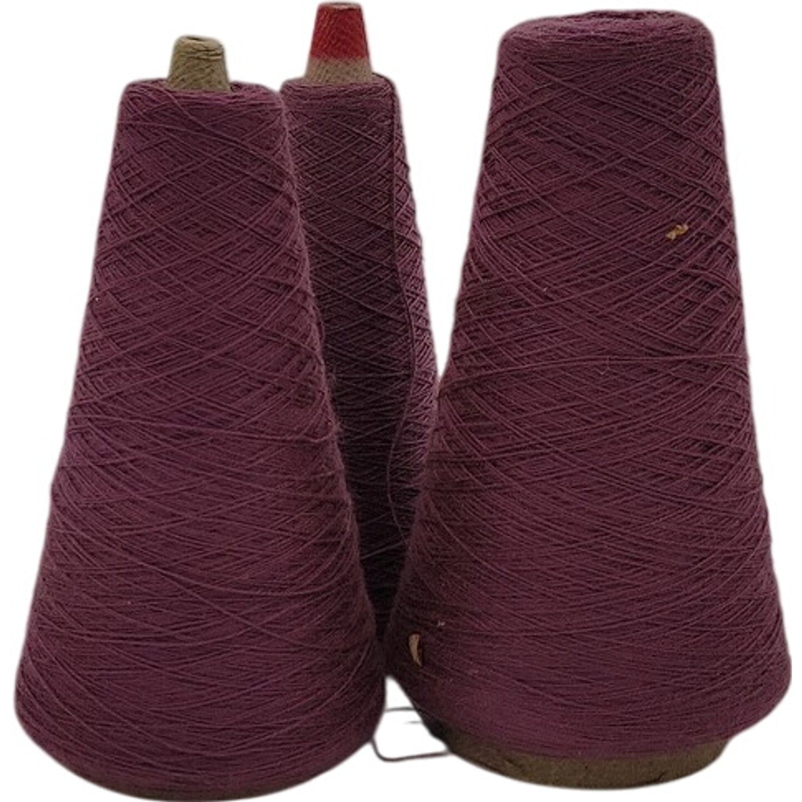 Vintage Pisgah Yarn 2/24 Acrylic Yarn Cone Grape Purple 5703 Lot of 3