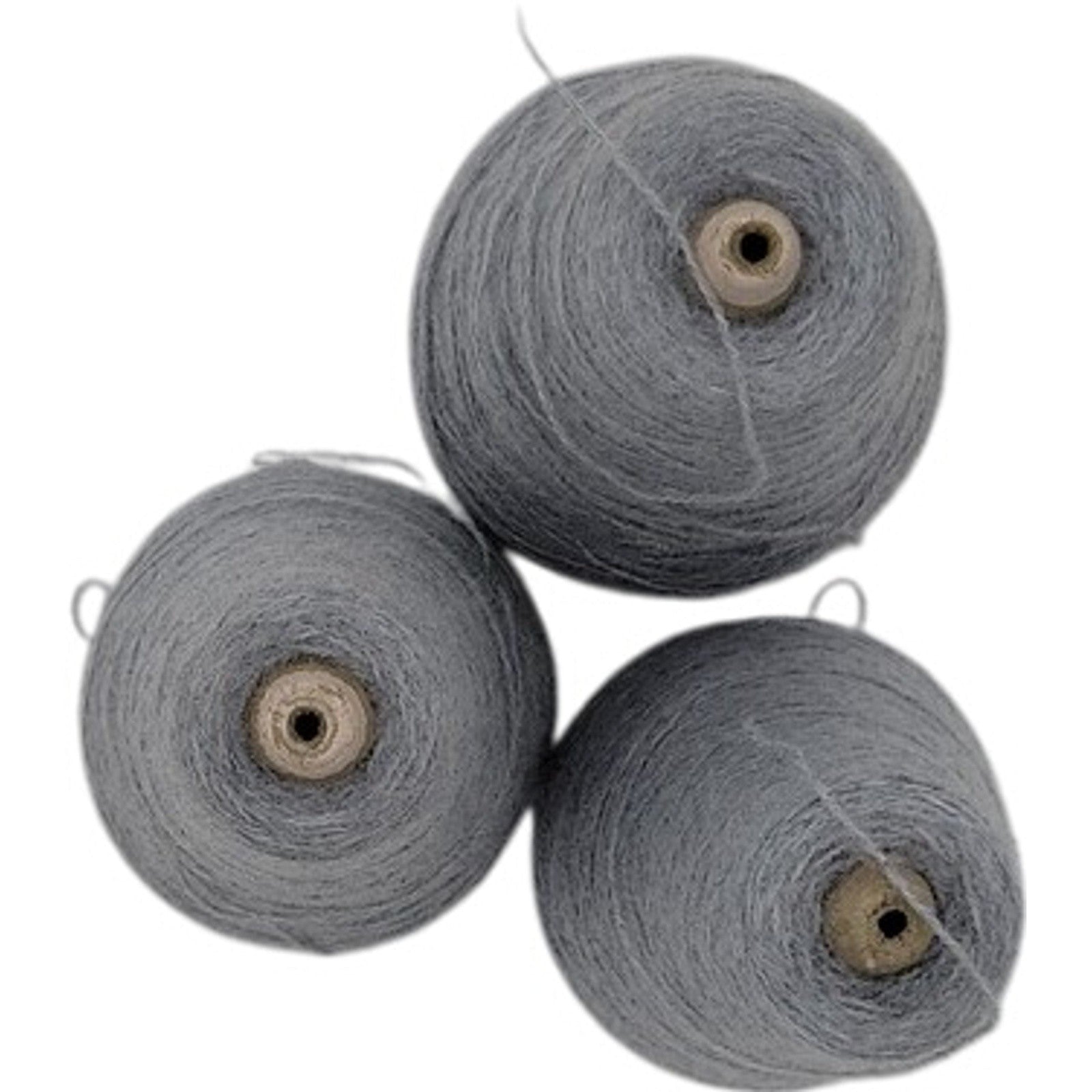 Vintage Templon 2/24 Grey Heather Weaving Knitting Yarn Cone 72019 Lot of 3
