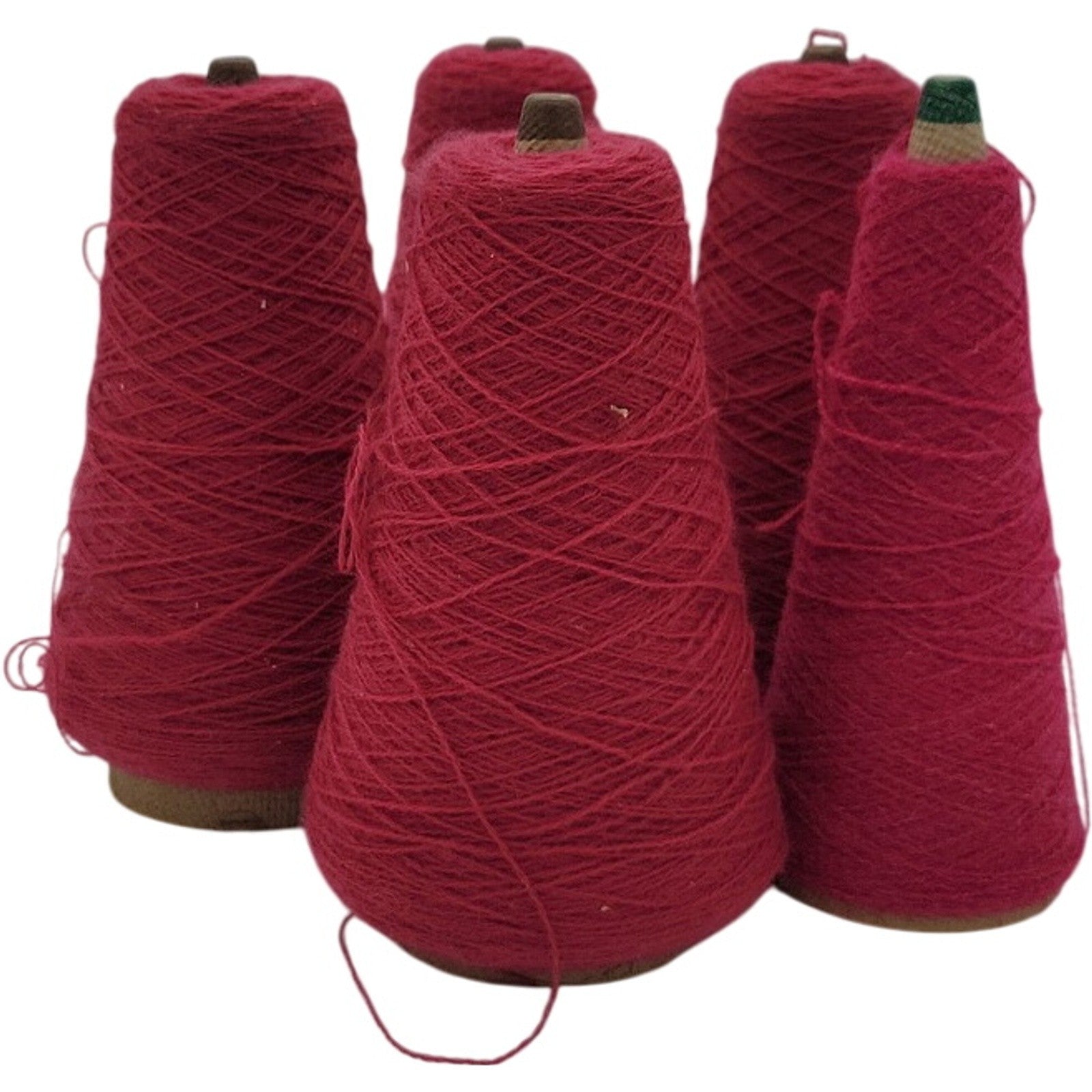 Vintage Templon 2/24 Raspberry Heather Yarn Cone S-83351 Lot of 5