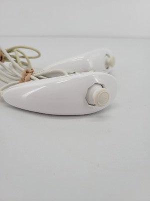 2x Official Wii Nunchuck White Remote OEM Controller