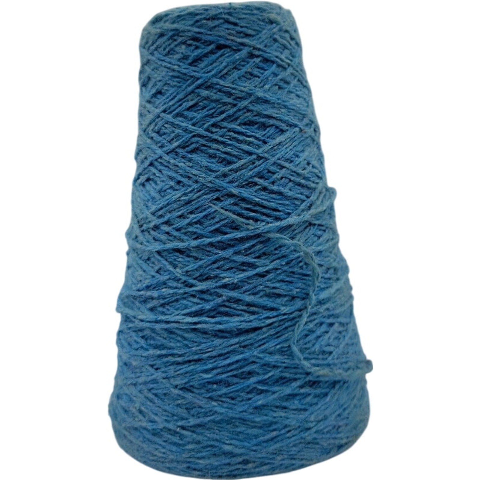 Vintage Teal Blue Weaving Knitting Crochet Cone Yarn