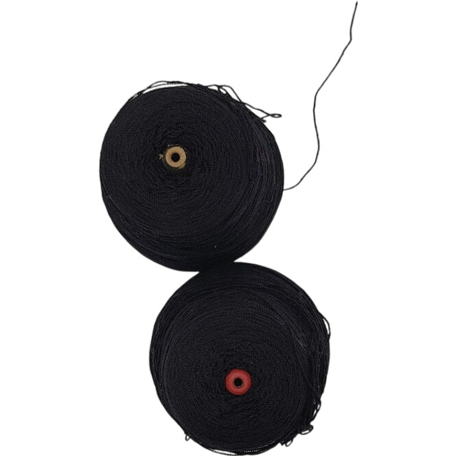 Vintage Coosa Thatcher Black 30/1 Cone Yarn Lot of 2