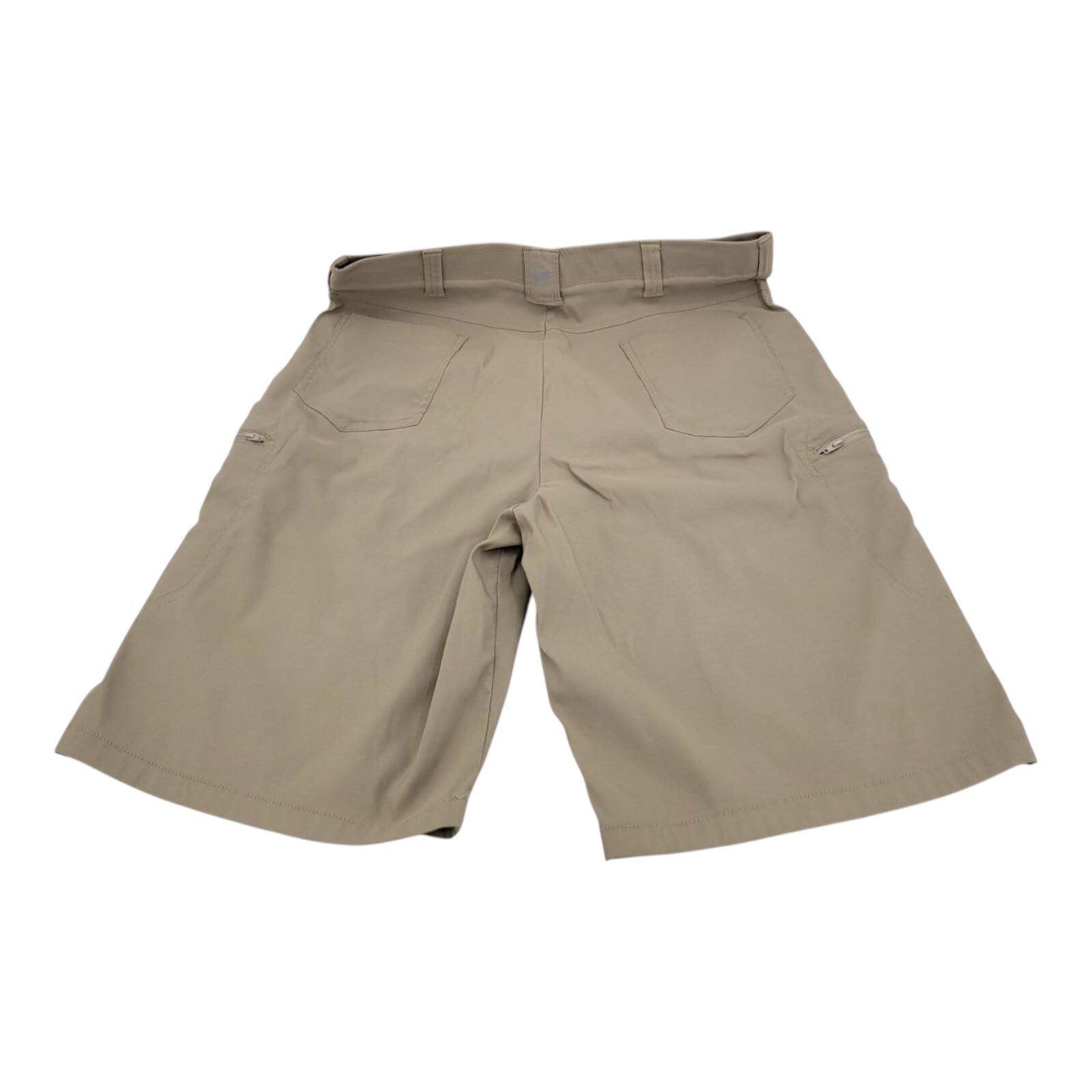 Wrangler Outdoor Tan Poly Blend Zip Pockets Performance Cargo Shorts Size 38
