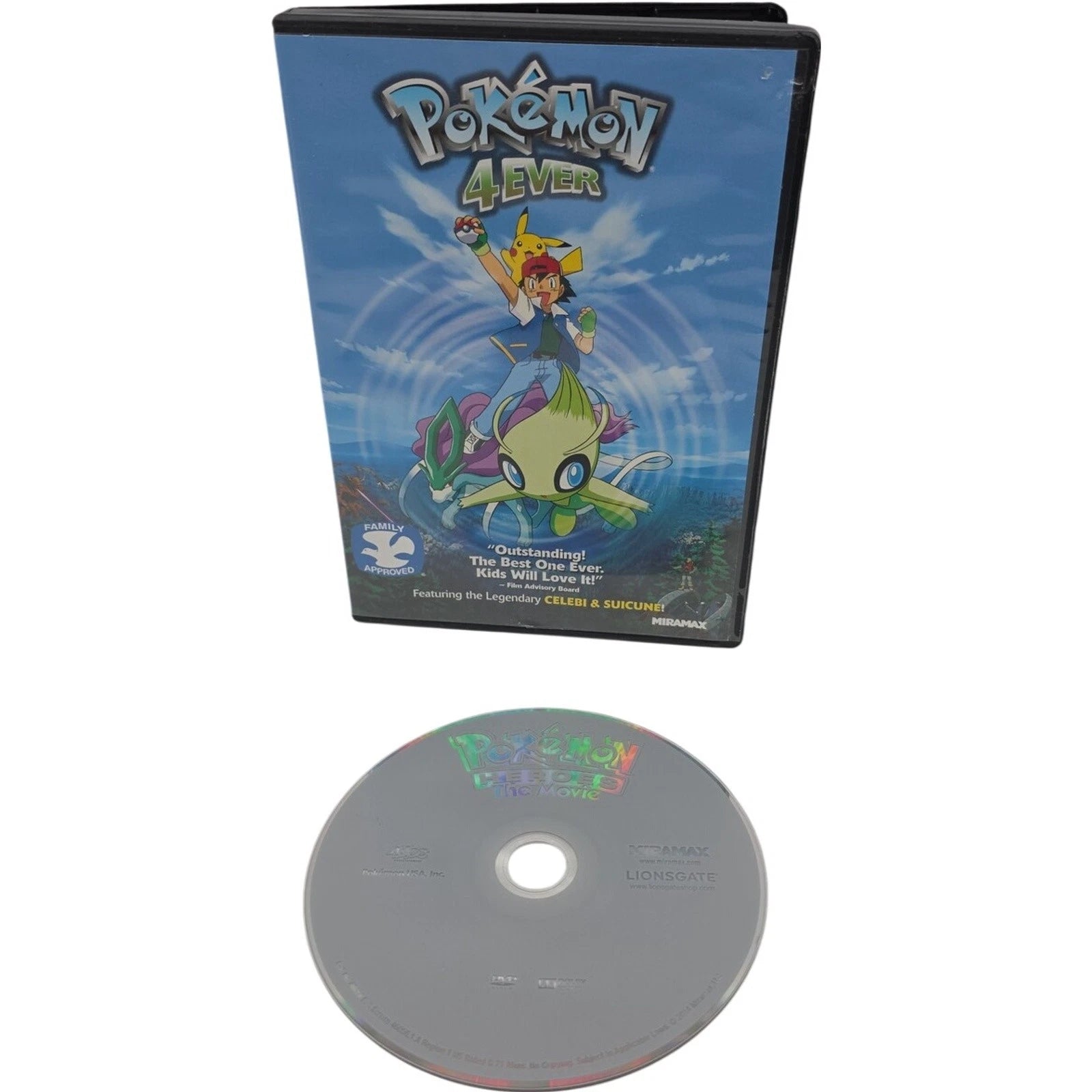 Pokemon 4ever DVD by Miramax Lionsgate Featuring Celebi and Suicune 2003