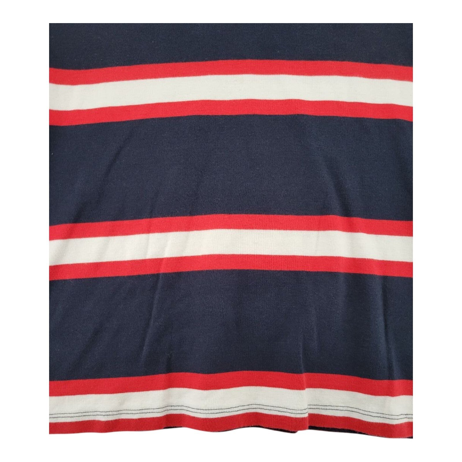Tommy Hilfiger Womens Navy Red White Striped V Neck Tee XXL
