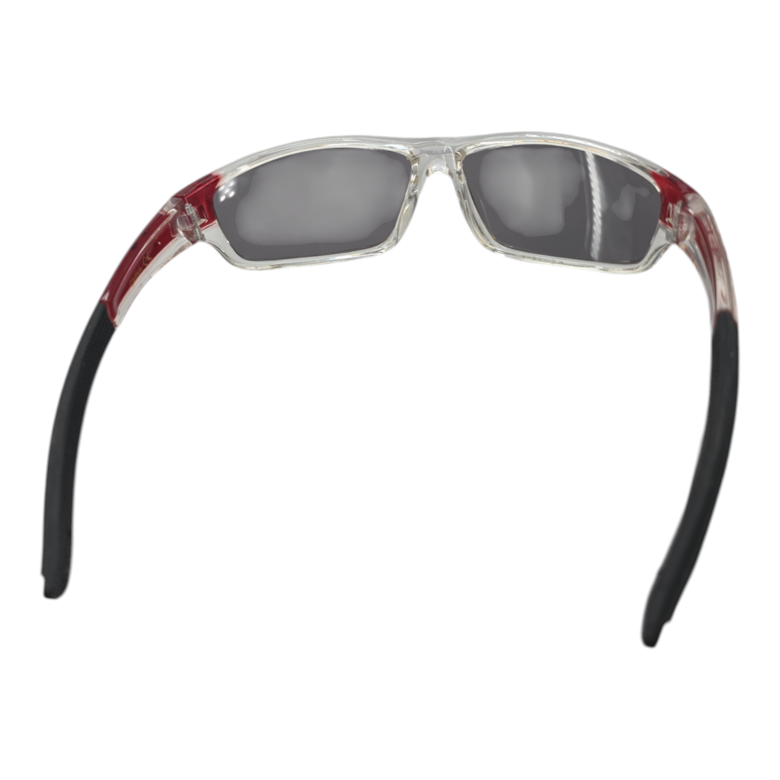 XLoop KG-X2418 Sport Wrap Sunglasses Red Black Frame Smoke Lenses UV Protection