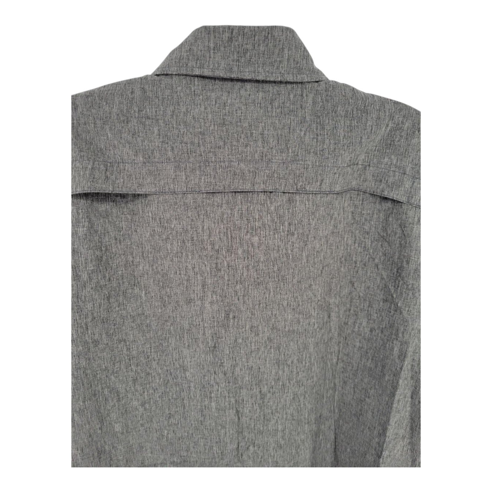 ZeroXposur Men's Travel Shirt Heather Slate Stretch Button-Up Small