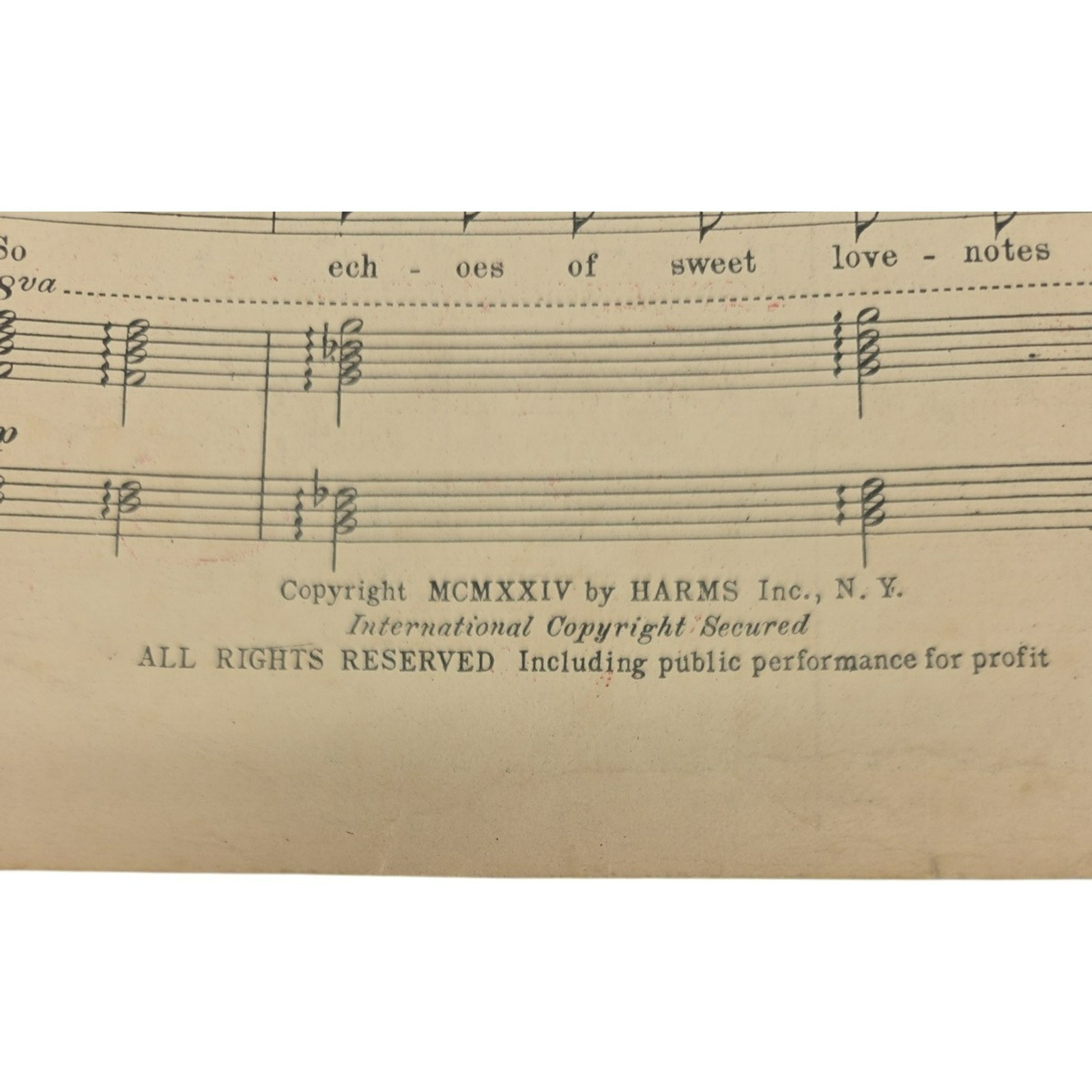 Vintage 1924 Sheet Music Indian Love Call from Rose-Marie Musical