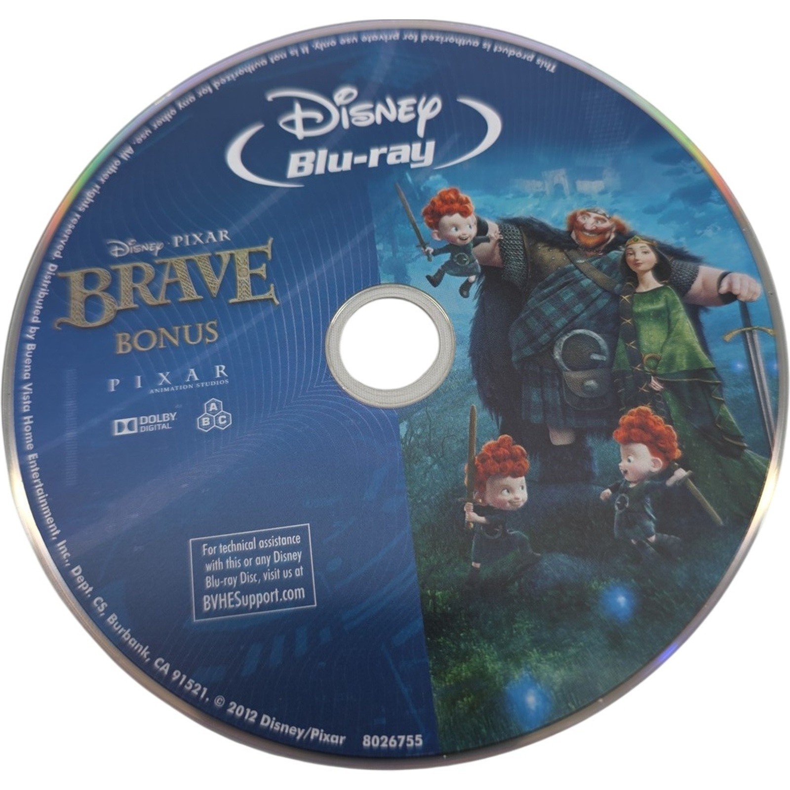 Bave Disney Pixar Collector's Edition Blu-ray DVD Combo - 2 Disc No 3D Disc