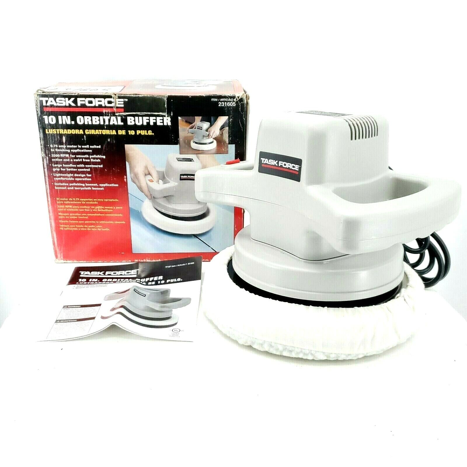 Vintage Task Force TF10P 10" Orbital Buffer