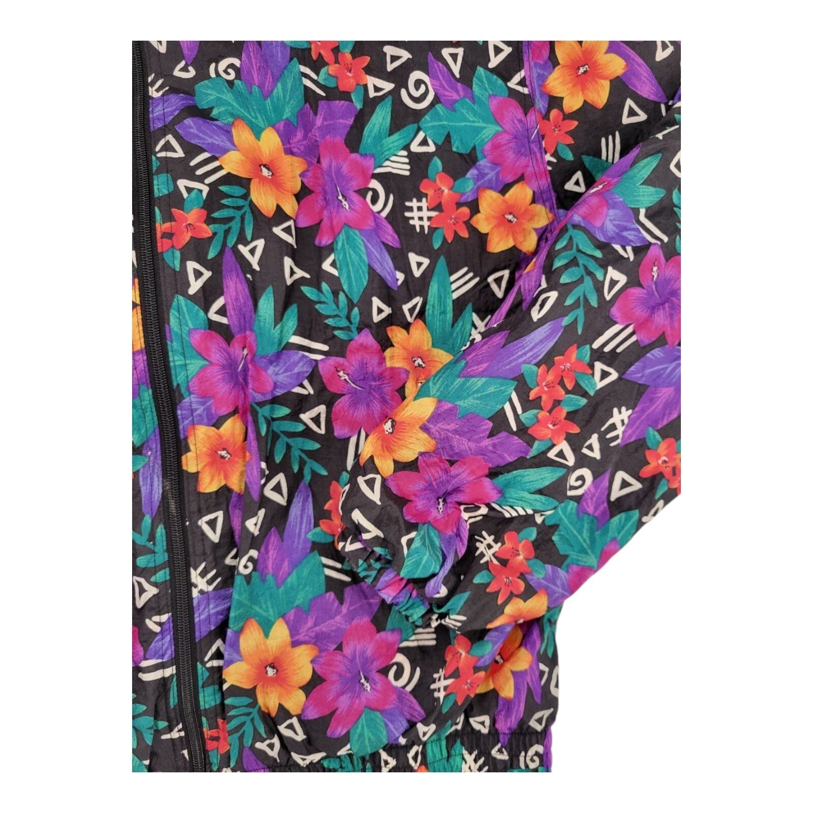 Jantzen Classics Floral Windbreaker Retro Jacket Womens Medium