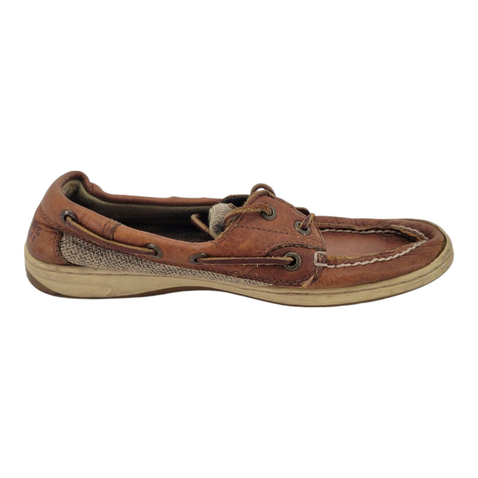 Sperry Top Sider Bluefish 2 Eye Womens Brown Boat Shoe Size 7.5M CH133