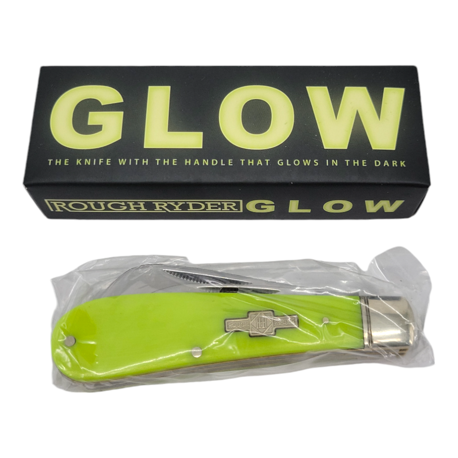 Rough Ryder Half Hawk Glow 3.88" Closed Mirror Finish 440 Stainless Blades