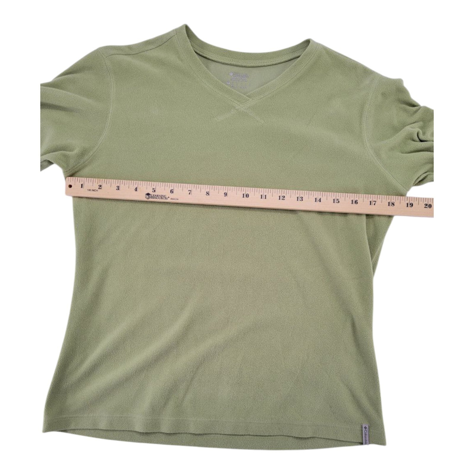 Columbia Womens Green Fleece Pullover Long Sleeve Top Size M