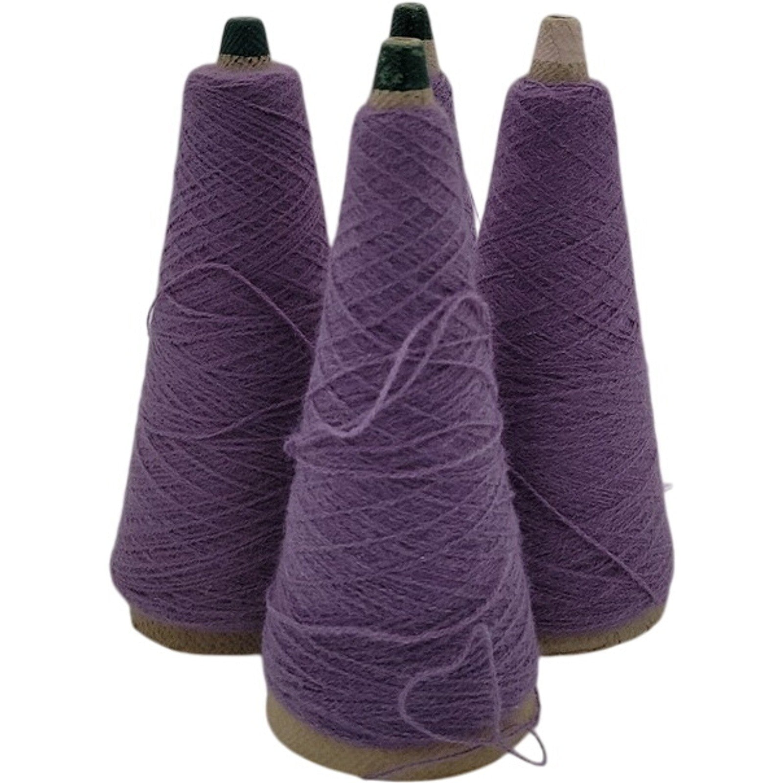 Vintage Templon 2/24 Dark Lavender Heather O/N Blend Weaving Knitting Lot of 4