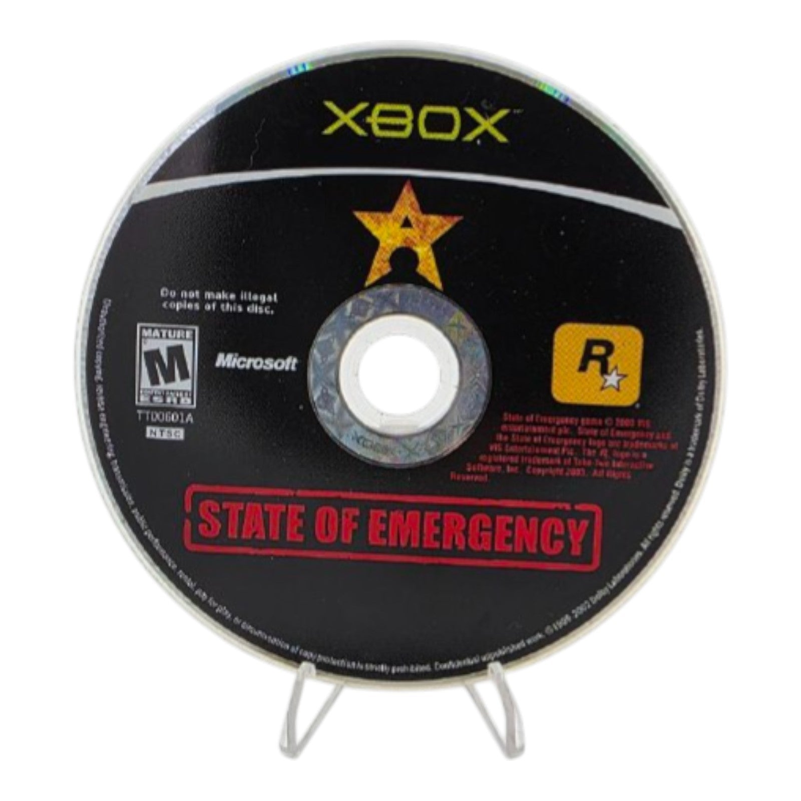 Xbox State of Emergency Video Game Complete with Manual 2003