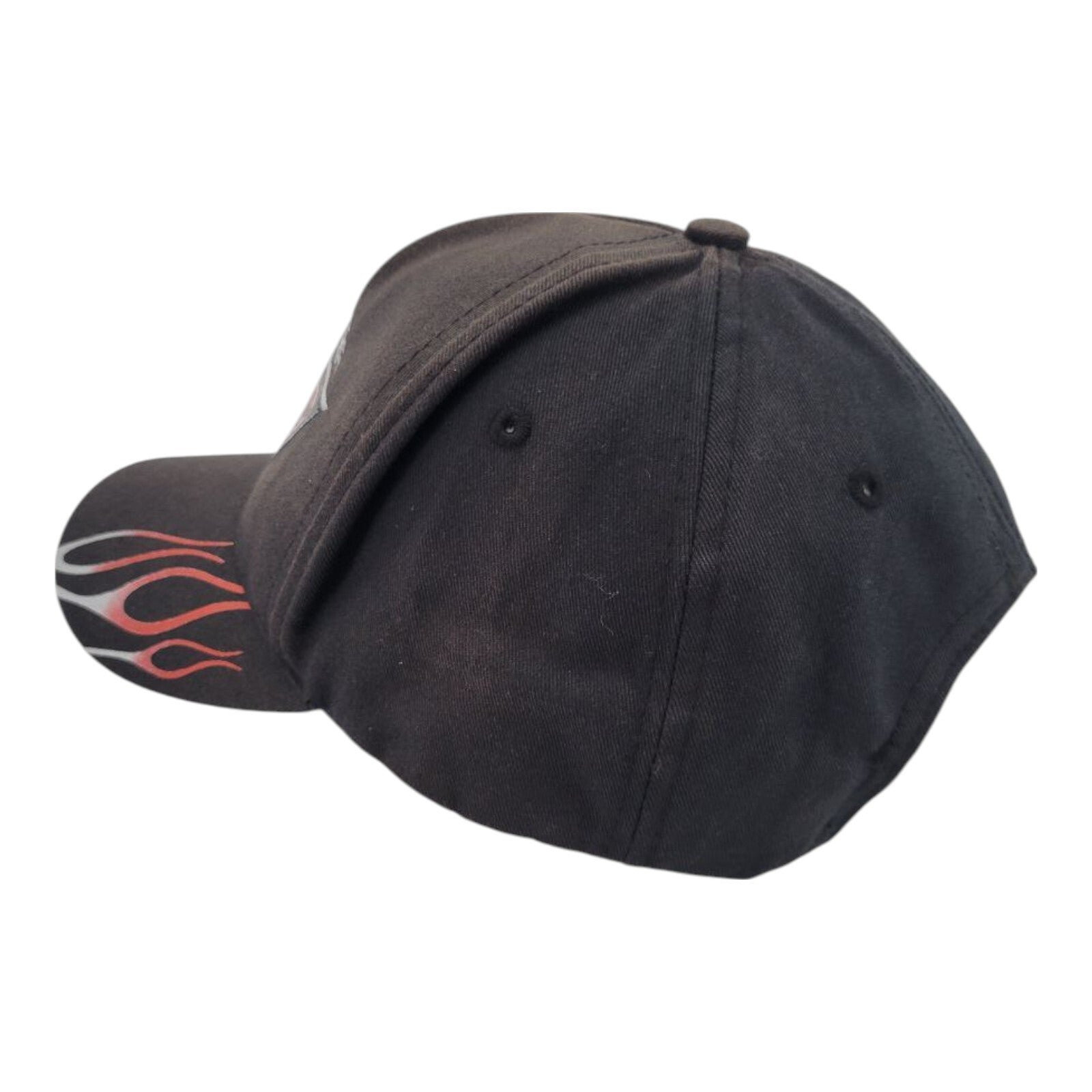 Budweiser Adjustable Snap Back Hat Dad Cap Red Black Flames Beer Bud