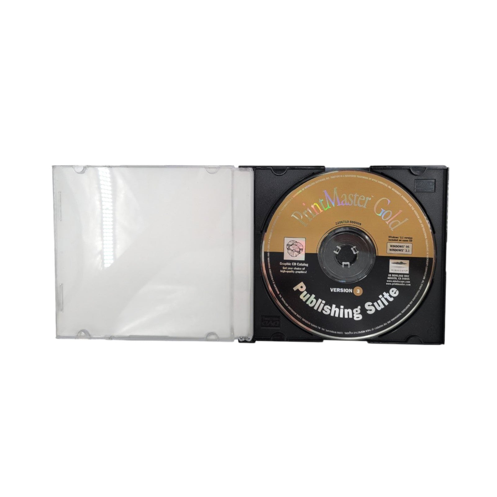 PrintMaster Gold Version 3 PC CD Rom Graphic CD Windows 95 3.1 - Disk Only