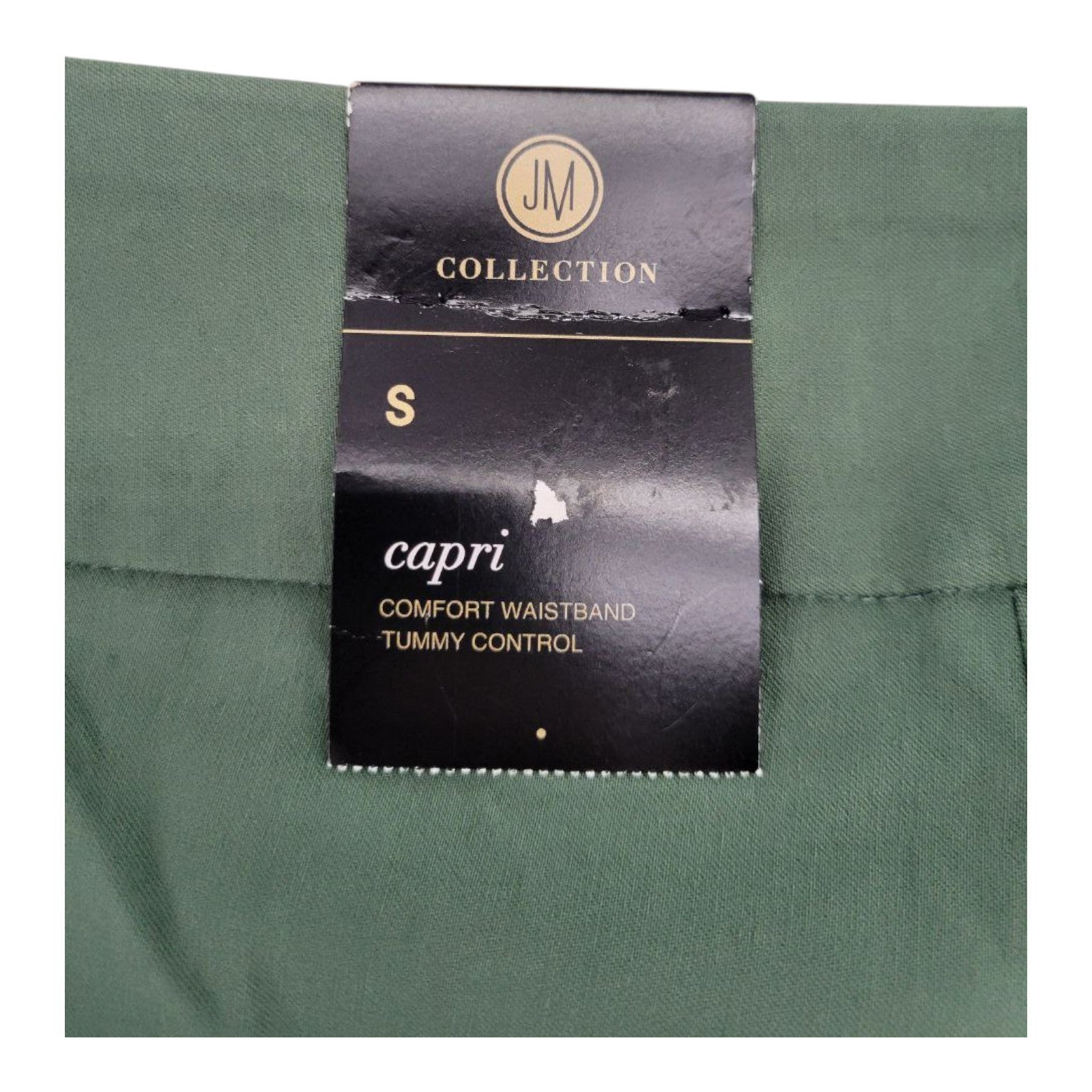 JM Collection Capri Pants S Blooming Cactus Green Stretch Comfort Waist