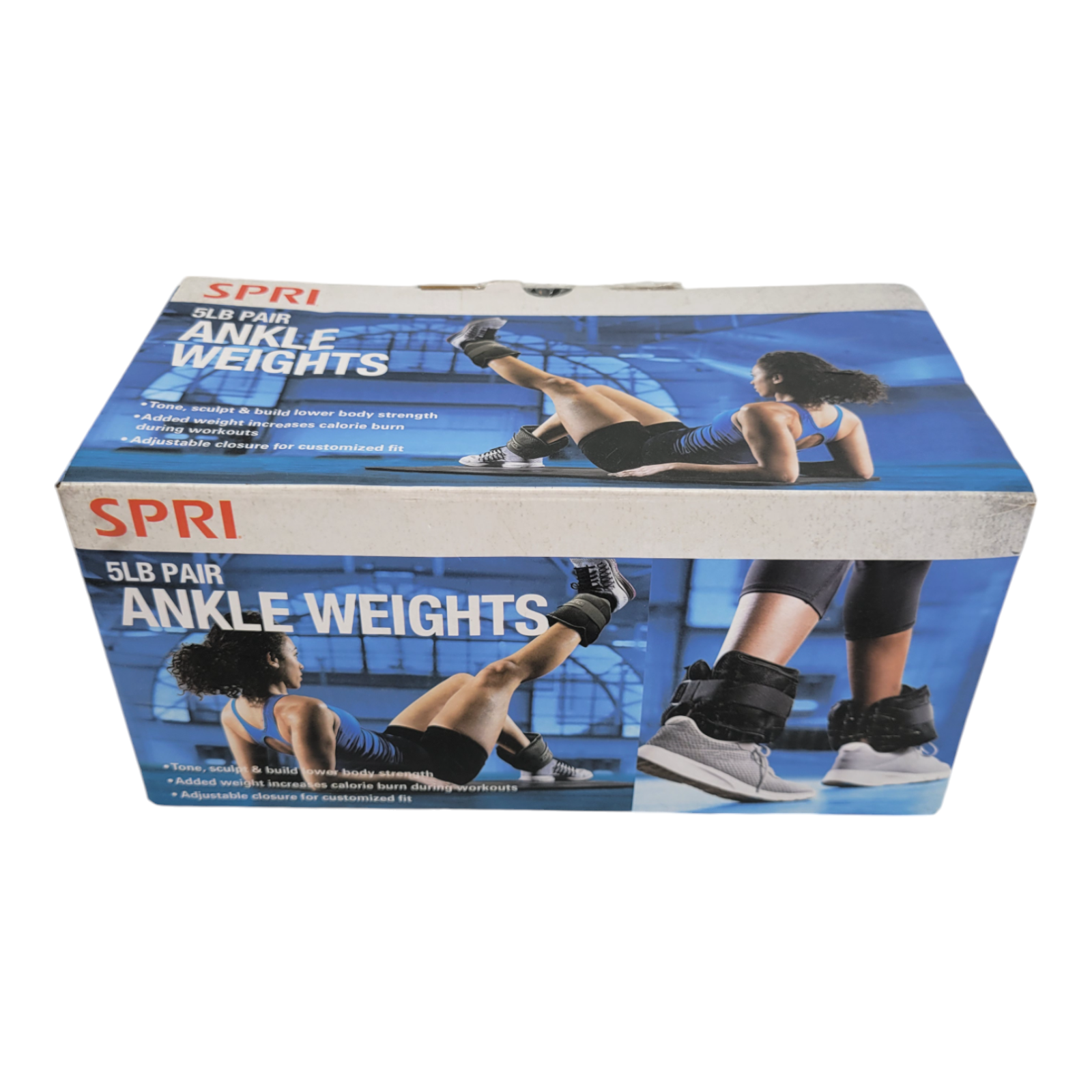 SPRI 5 lb Pair of Ankle Weights Adjustable Neoprene Sand Filled Black