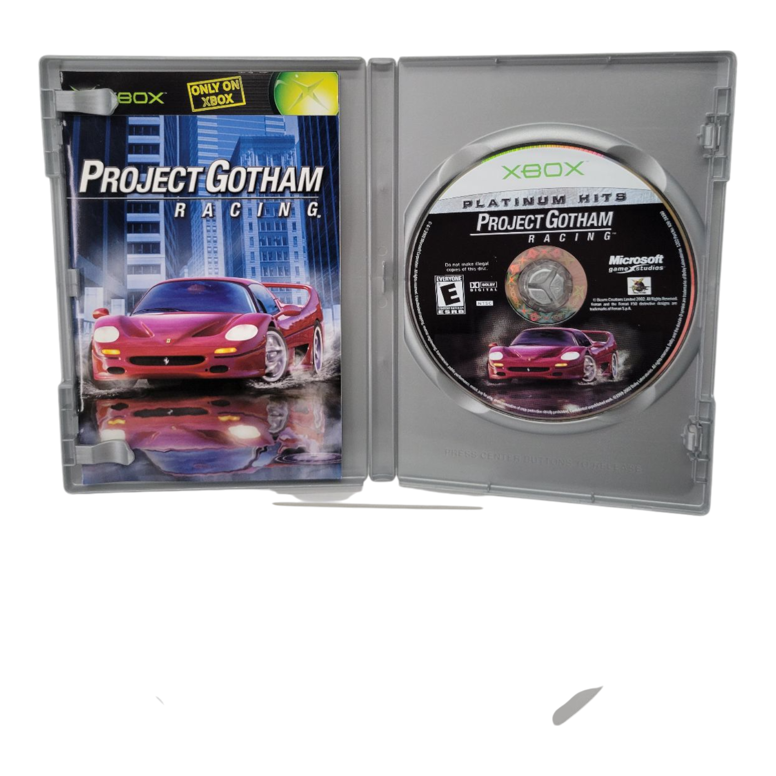 Xbox Project Gotham Racing Platinum Hits Complete Case Manual 2002