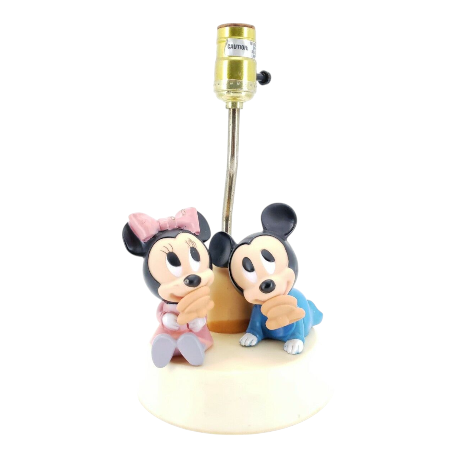 1984 Vintage Mickey and Minnie Mouse Nursery Portable Lamp Night Lite 508