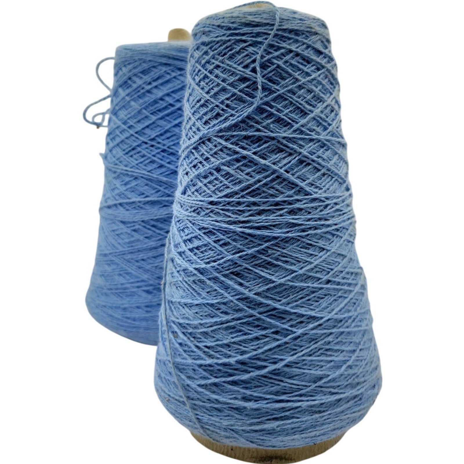 Vintage Sky Blue Cone Yarn 2/24 Acrylic Blend Weaving Knitting Crochet Lot of 2