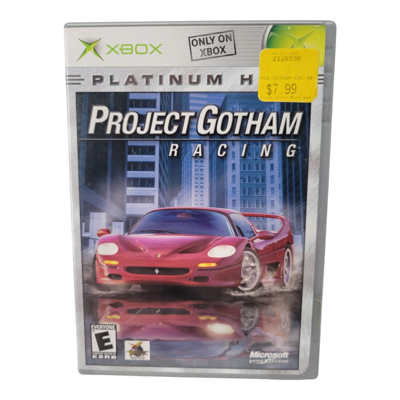 Xbox Project Gotham Racing Platinum Hits Complete Case Manual 2002