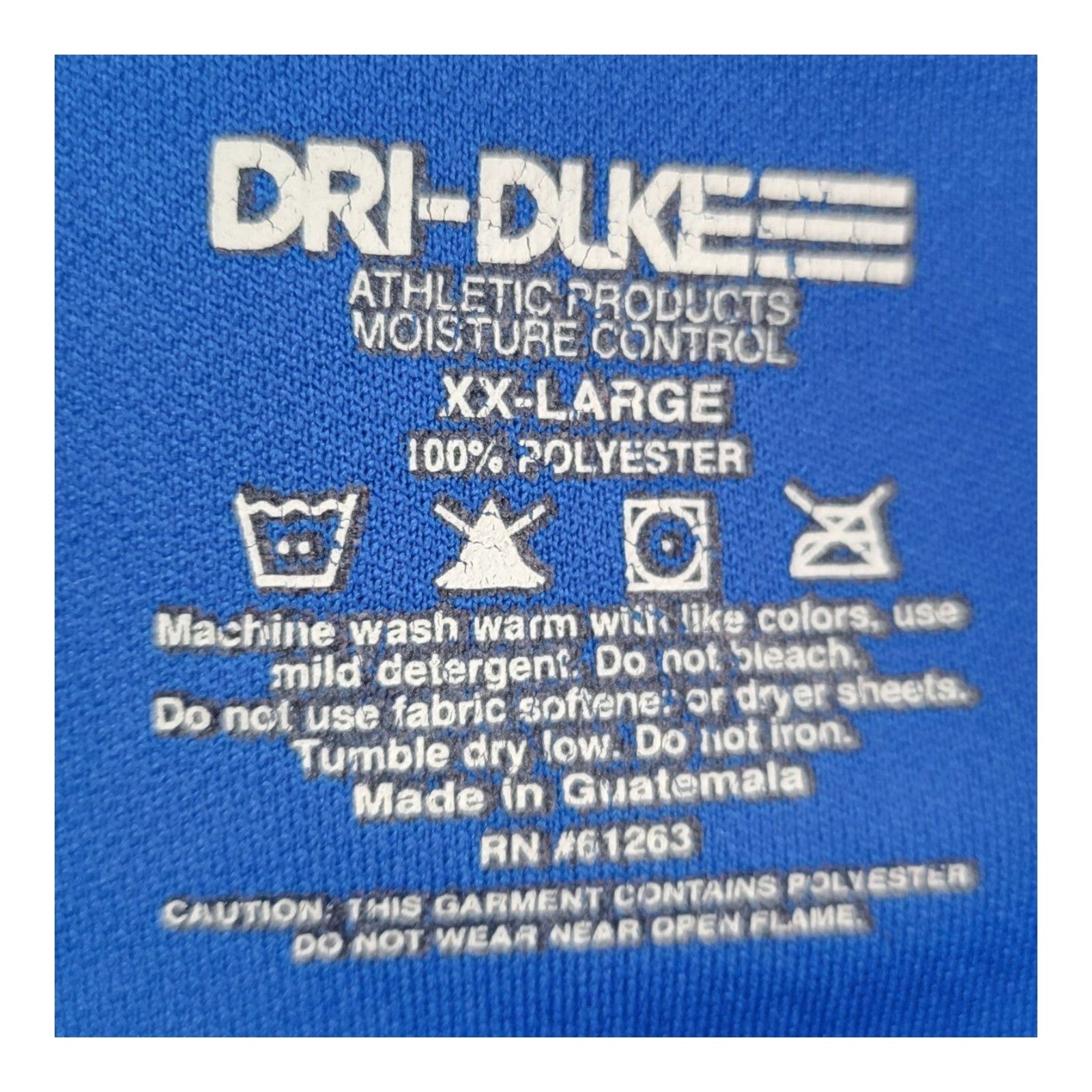 Dri-Duke US Air Force Blue Moisture Control Short Sleeve Golf Polo Shirt 2XL