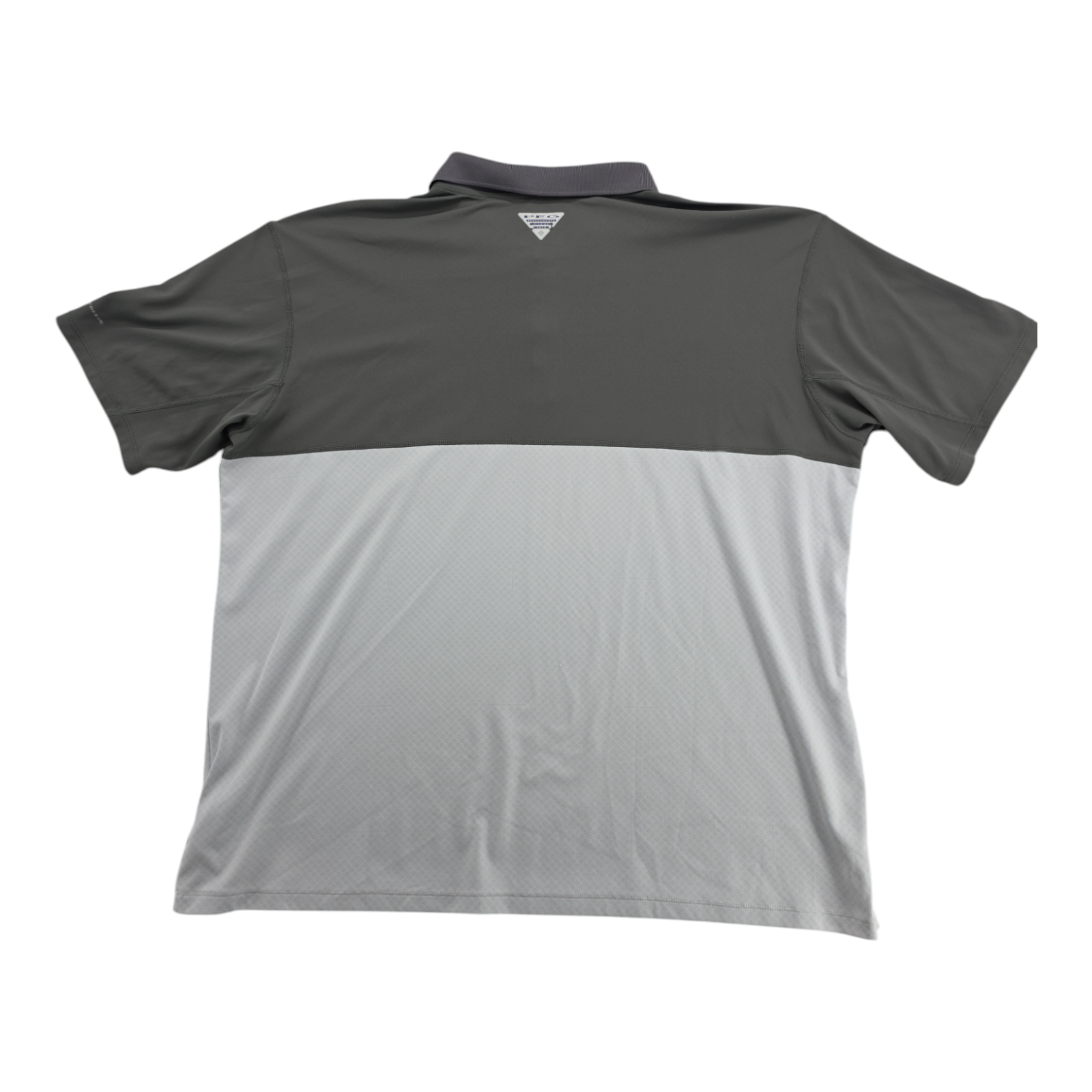 Columbia PFG Omni Freeze Zero Polo Shirt Gray White Short Sleeve XXL 2TG