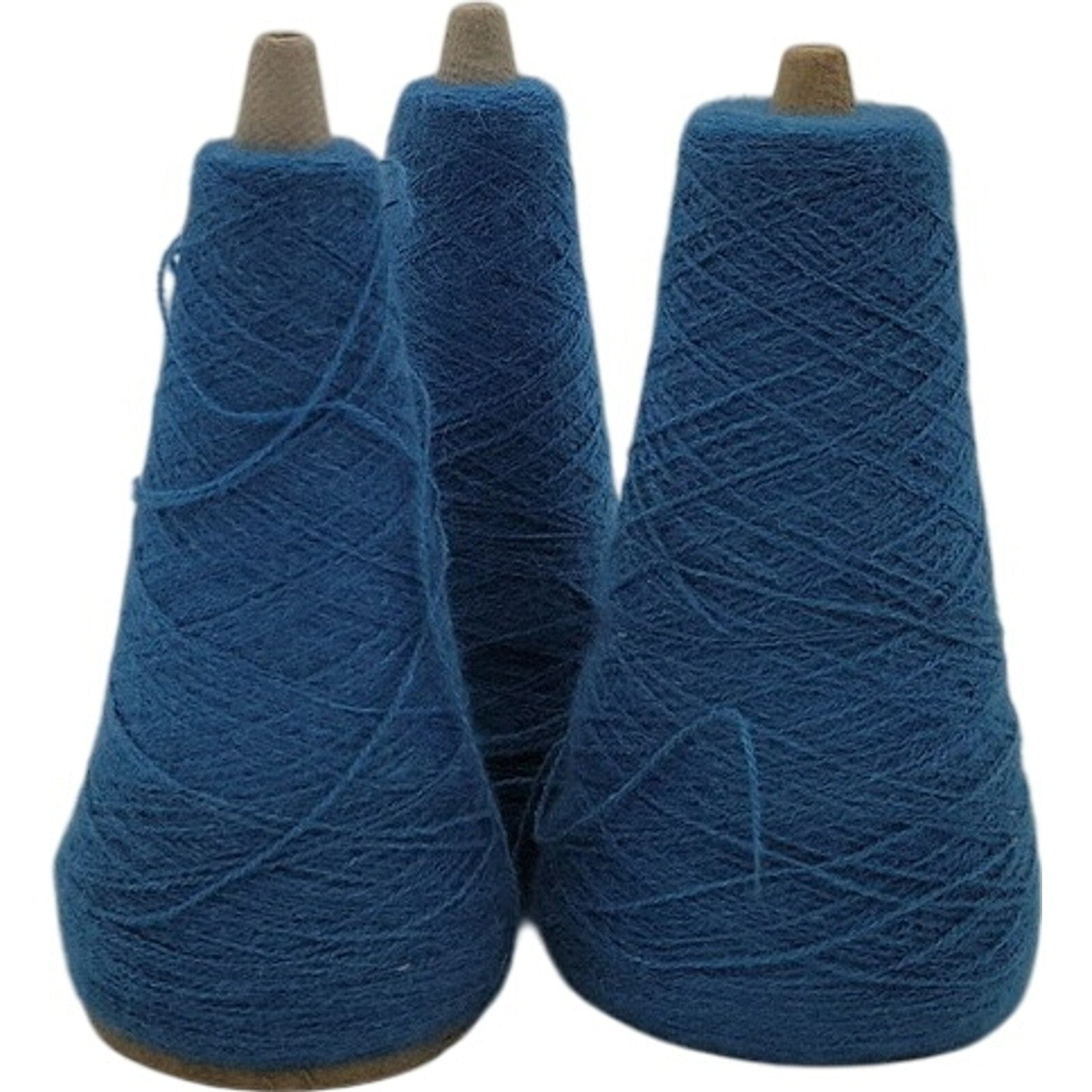 Vintage Templon 2/24 Acrylic Cone Yarn Blue Heather S-83353 Lot of 3