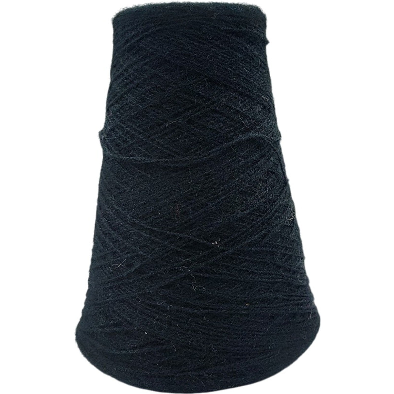 Vintage Templon Black 2/24 70/30 O/W Weaving Knitting Yarn Cone