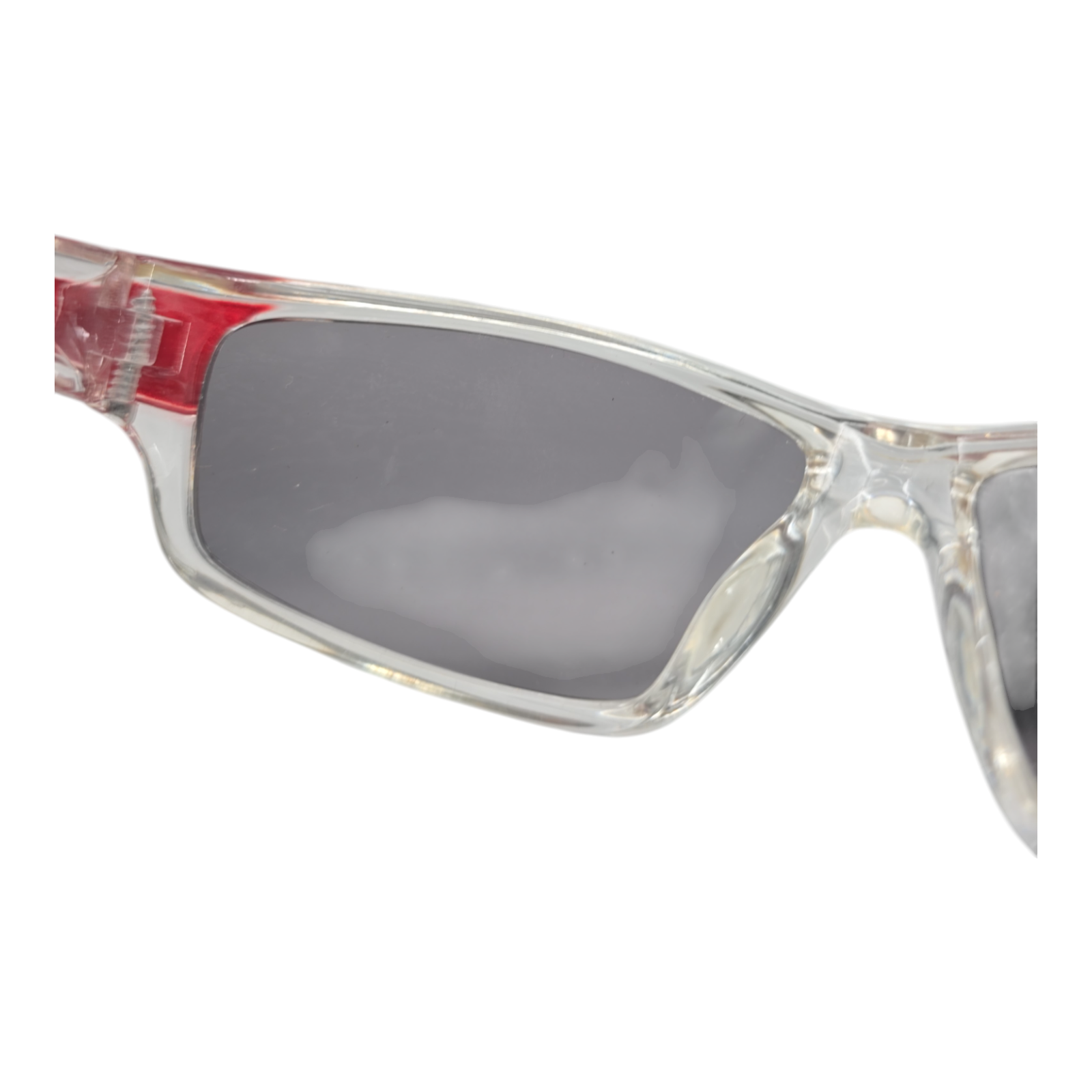 XLoop KG-X2418 Sport Wrap Sunglasses Red Black Frame Smoke Lenses UV Protection