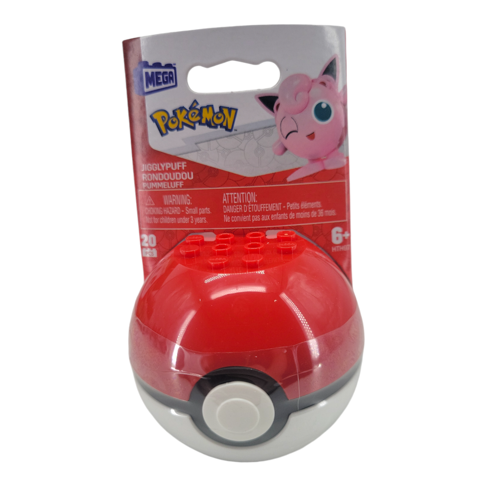 MEGA Pokemon Jigglypuff Building Toy Kit with 20 Pieces and Poke Ball