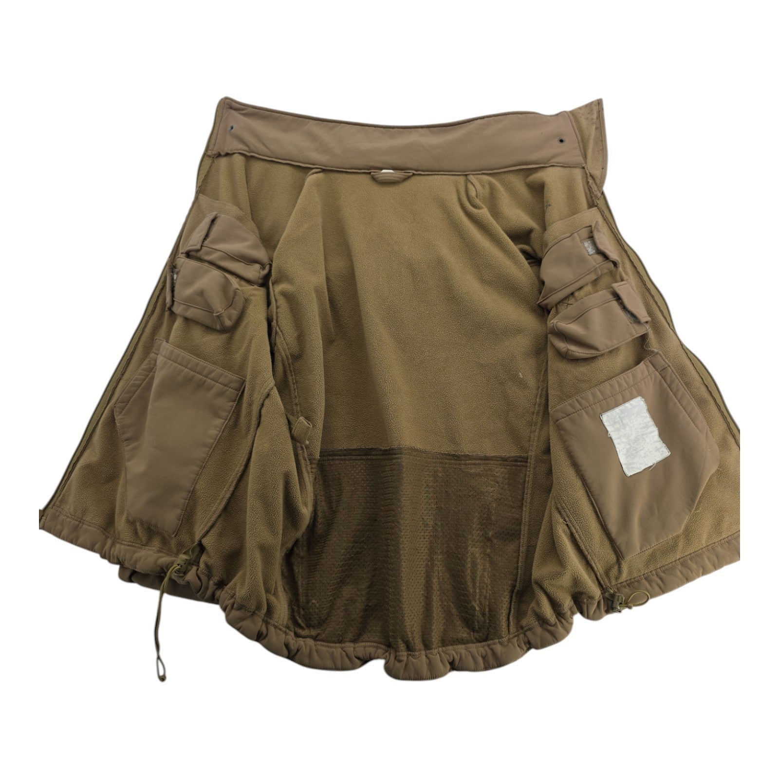 Nine Line Tactical Softshell Hooded Jacket Men’s L Tan with Patches