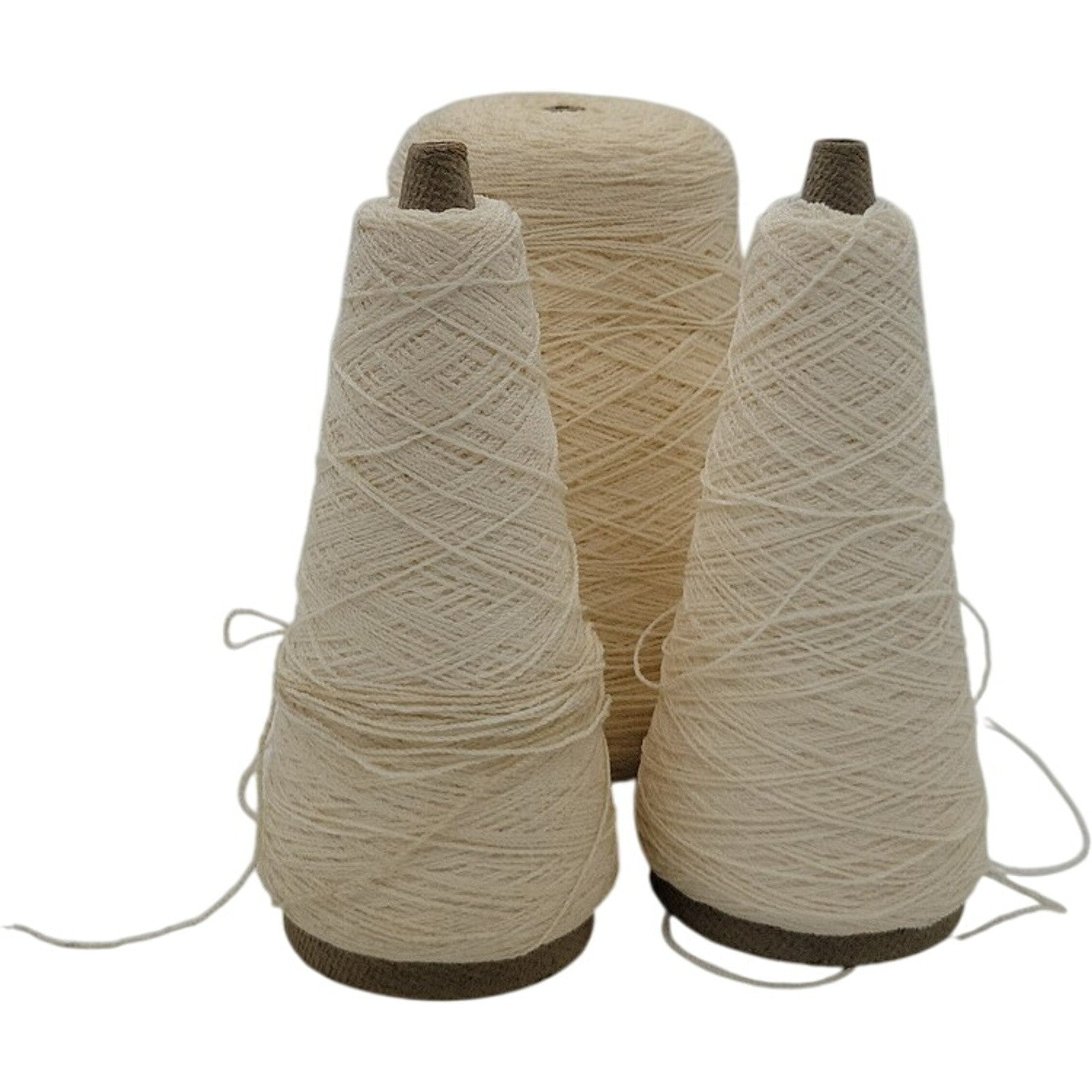 Vintage Acrylic Cone Yarn N/679R WL Ray Super White 2326.03 Lot of 3