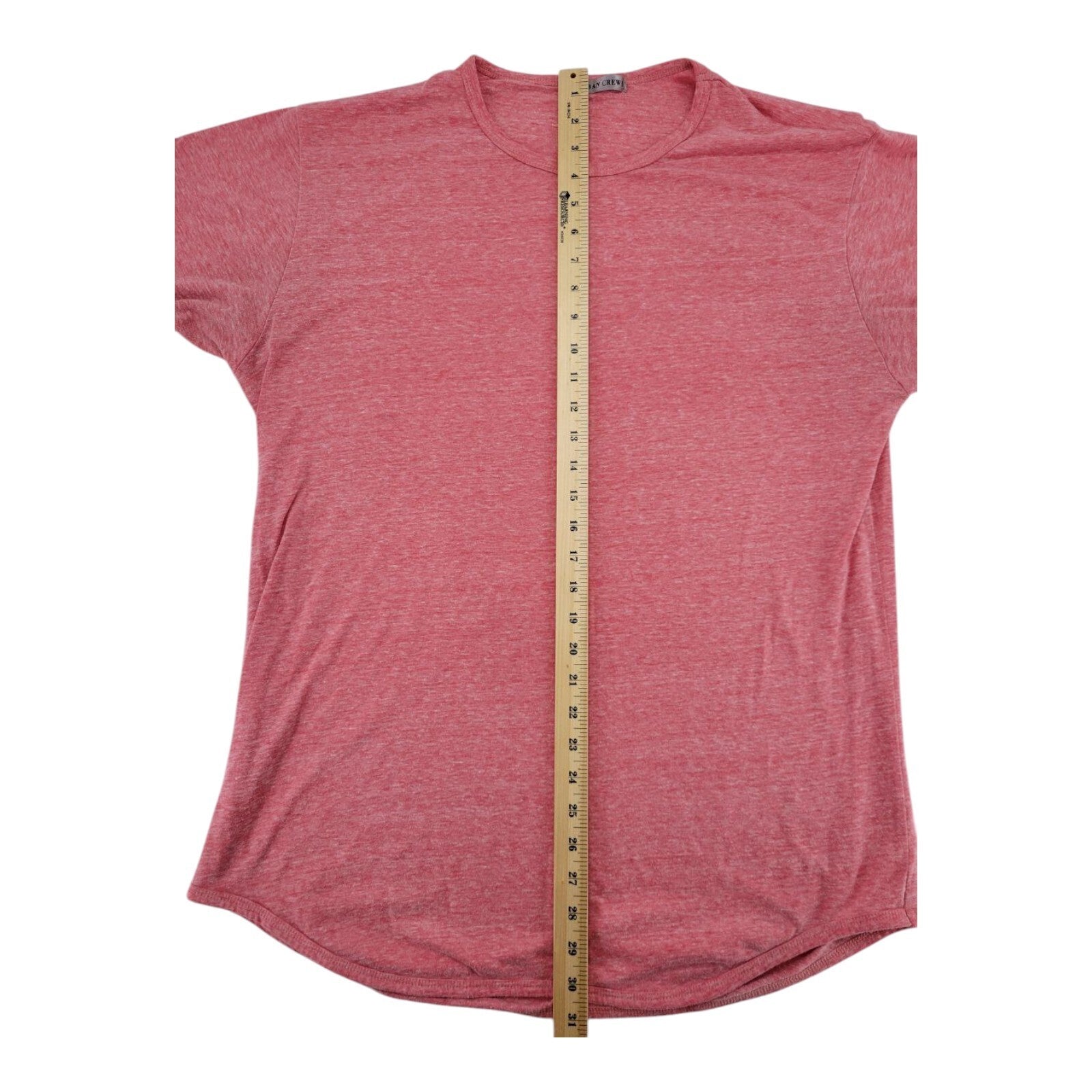 Urban Crews Heathered Red Crewneck Short Sleeve Womens T-Shirt Size L